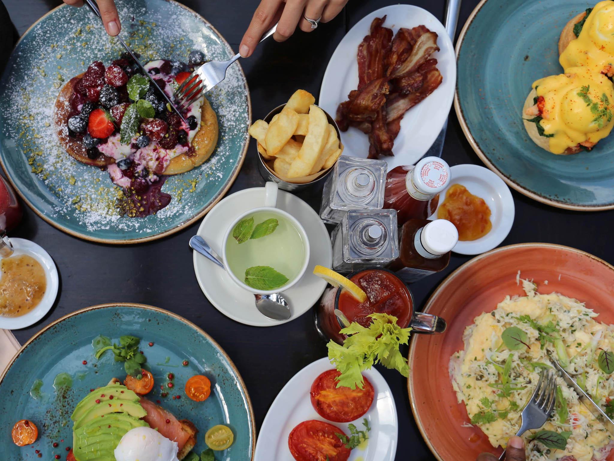 The ingredients and presentation are as hearty as you’d expect from a restaurant above a market