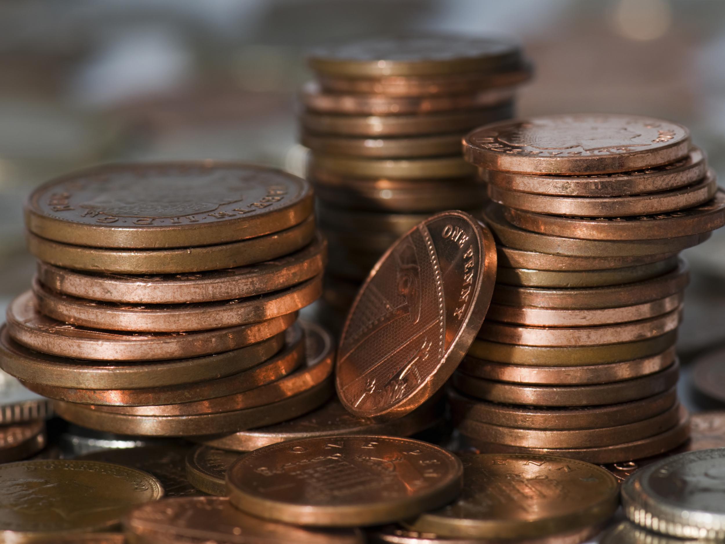 Around six in 10 of 1p and 2p coins are believed to be used just once before they are put into saving jars