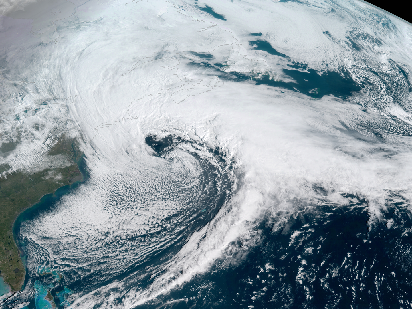 Satellite captures storm over the East Coast on Tuesday