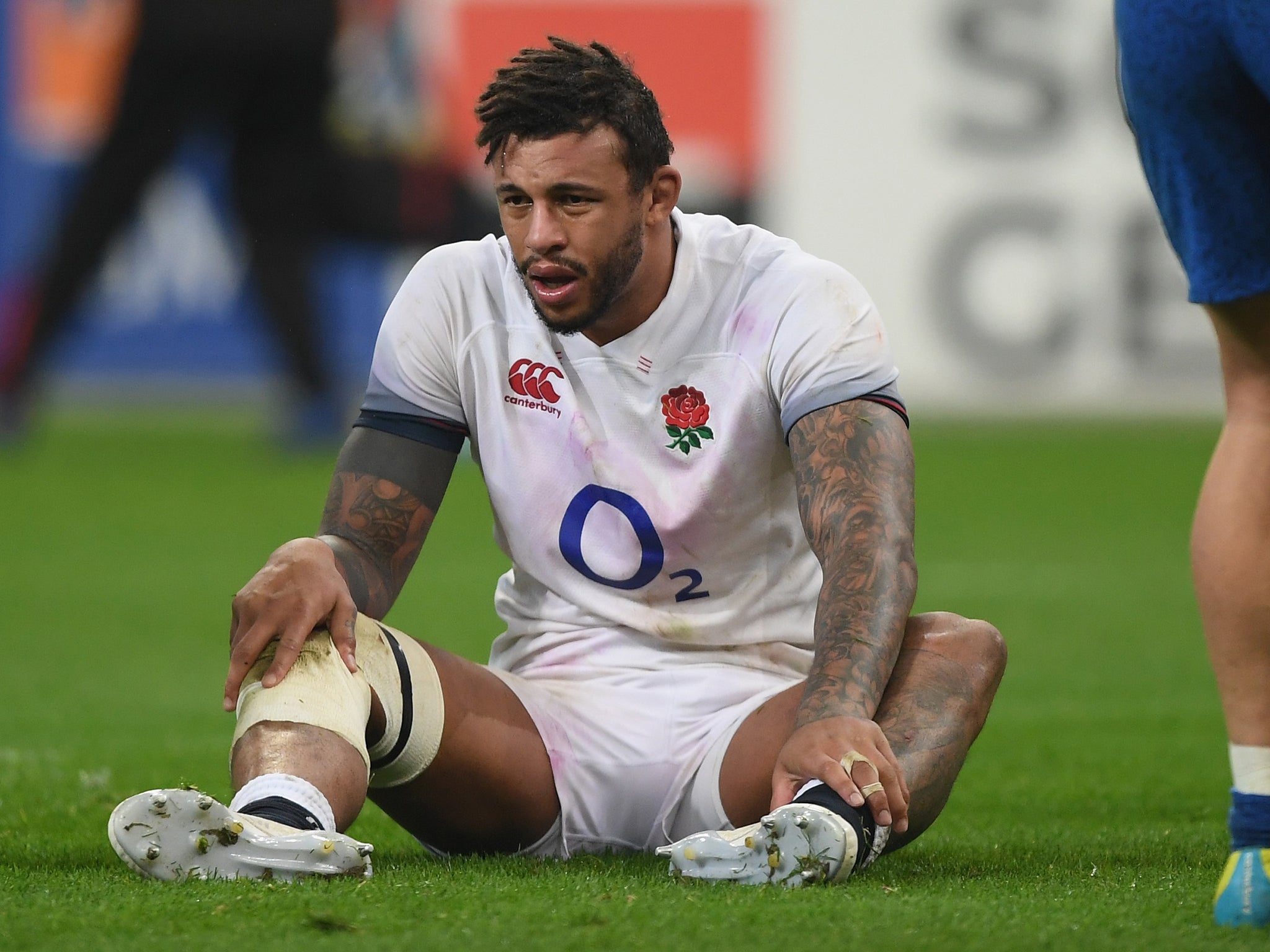 Courtney Lawes will miss around 14 weeks after injuring a ligament in his knee