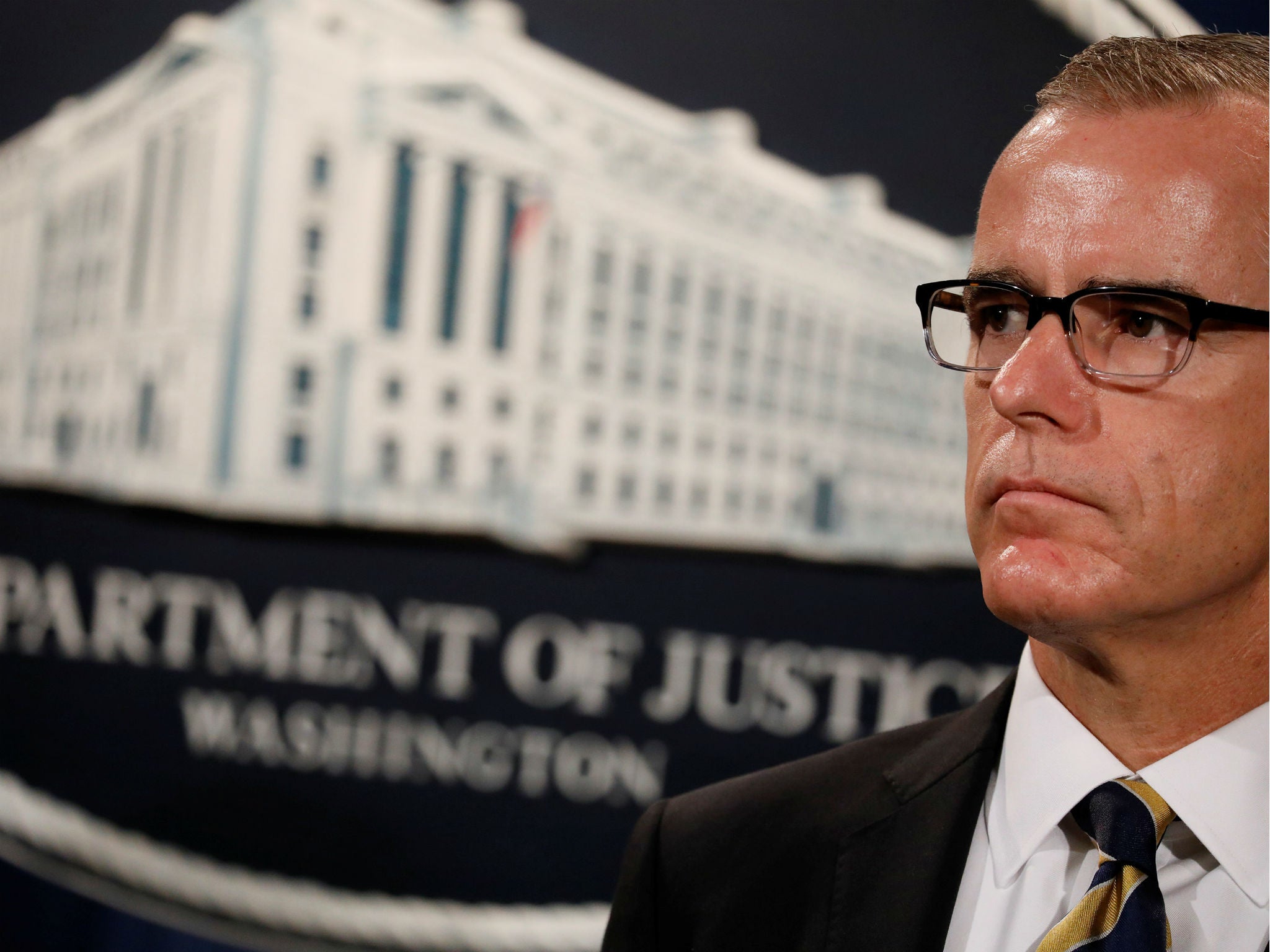 Andrew McCabe announced he was stepping aside in January