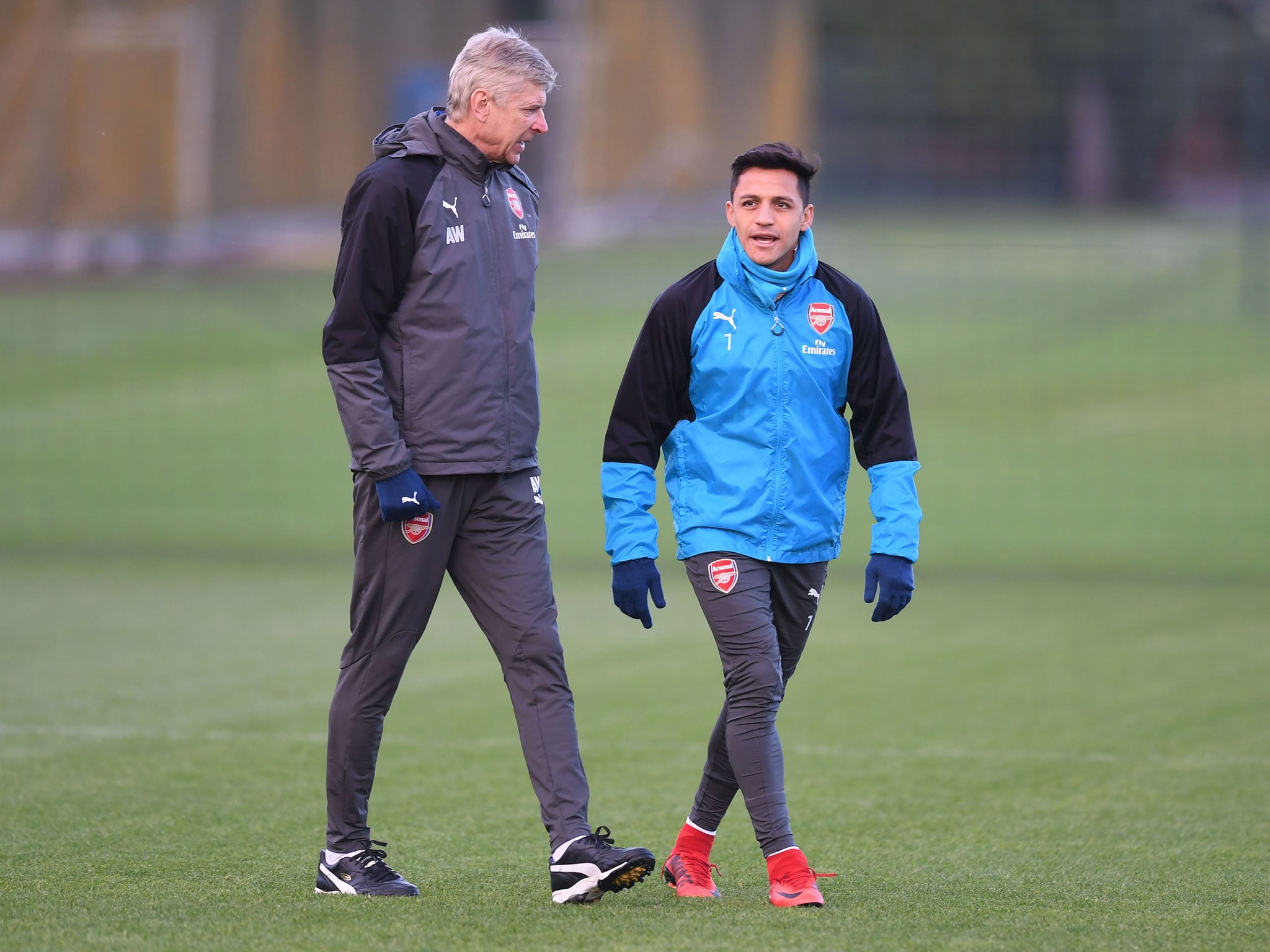 Alexis Sanchez and Arsene Wenger during their time together at Arsenal