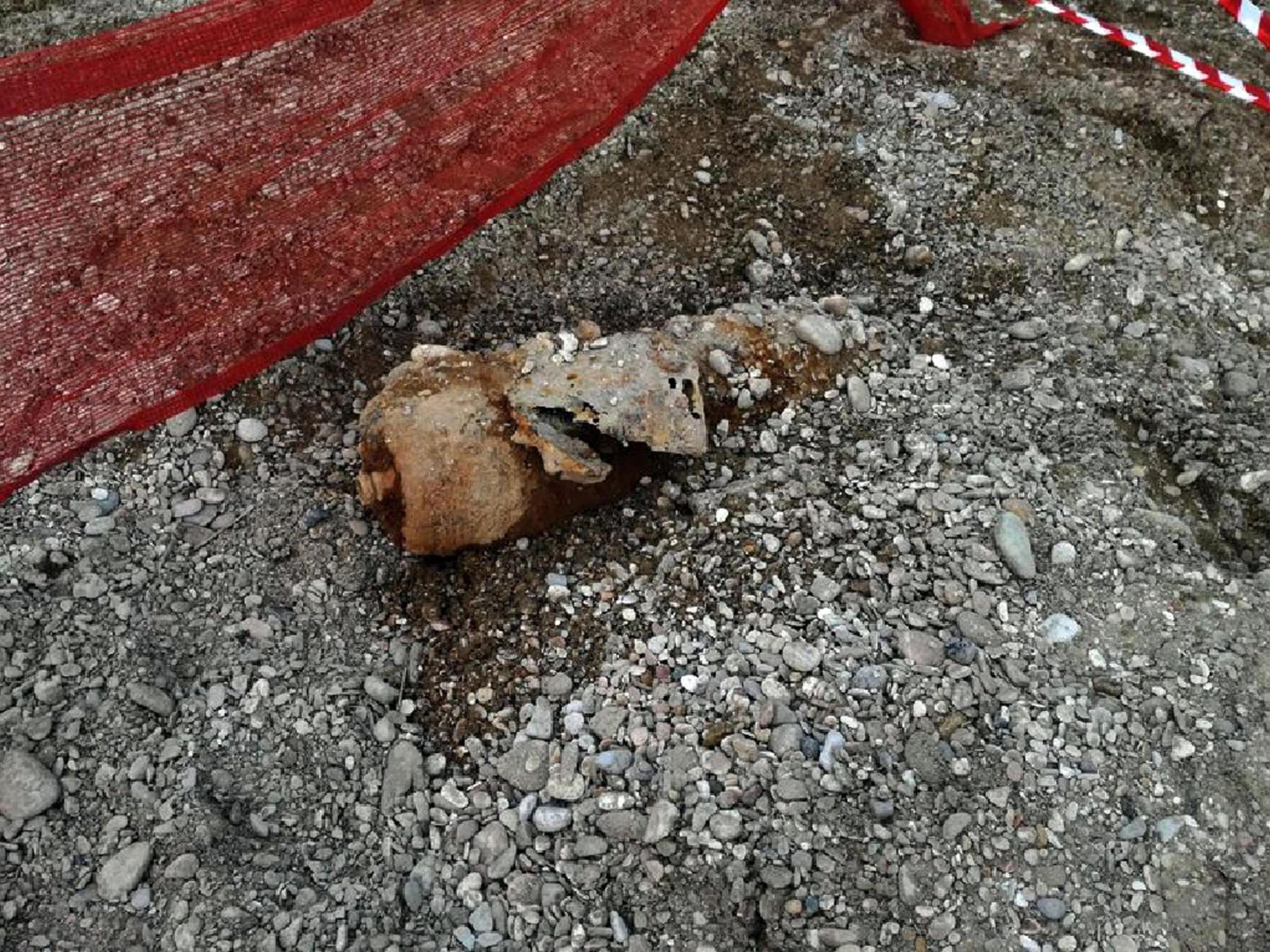 The bomb was discovered on a construction site in Fano