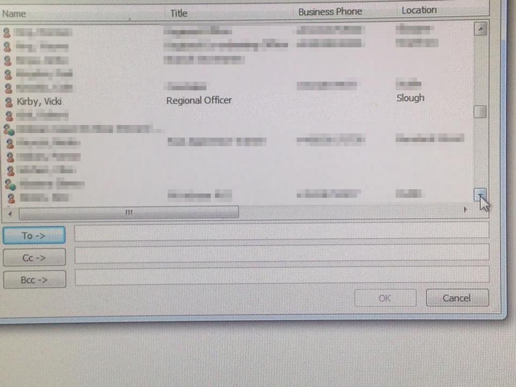 A screenshot of Unite’s internal email server, given to The Independent, shows Vicki Kirby as being employed as a regional officer in the union’s Slough office, which is led by Jennie Formby
