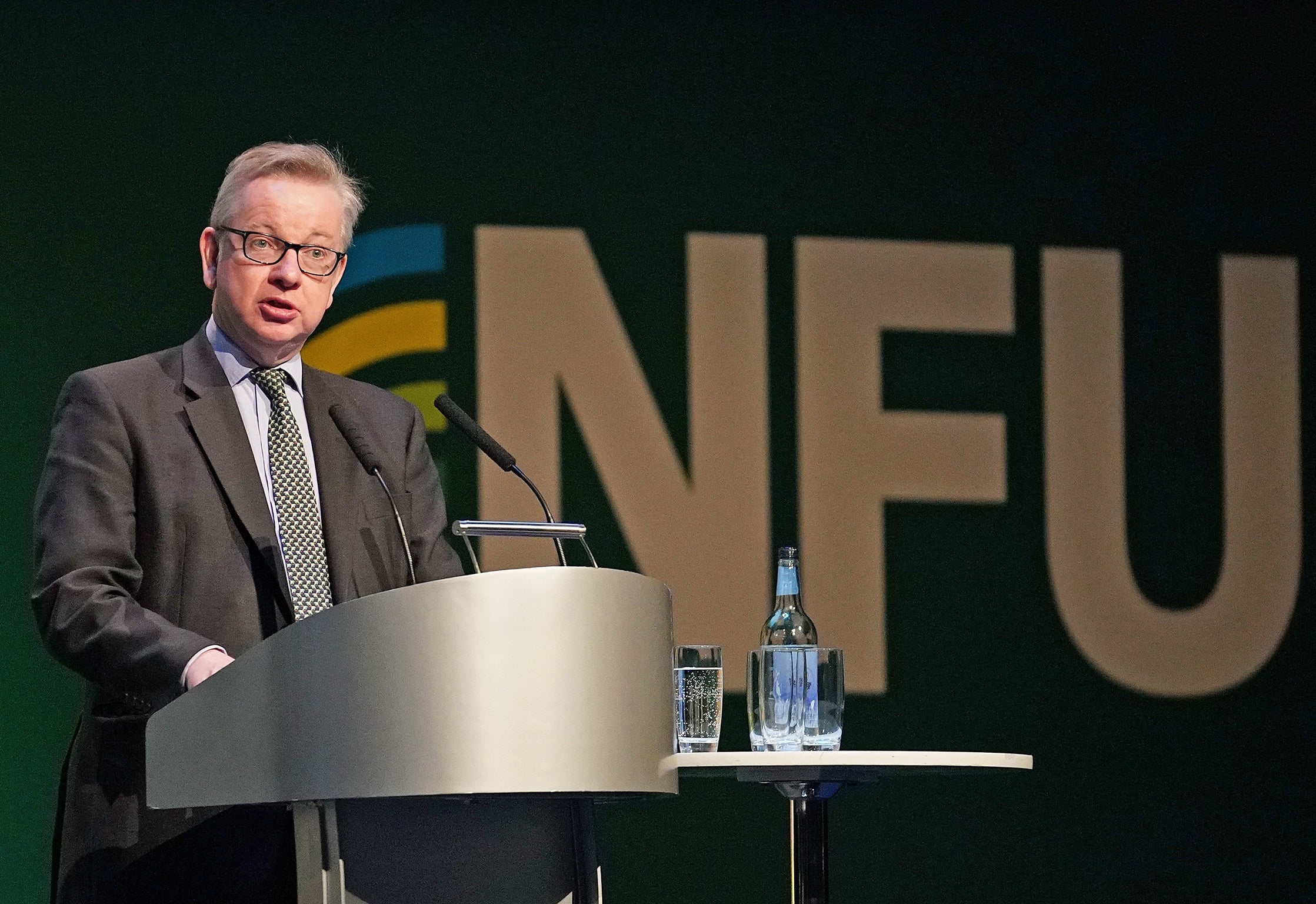 &#13;
Michael Gove announced proposed changes to the farming system at the National Farmers Union annual conference &#13;