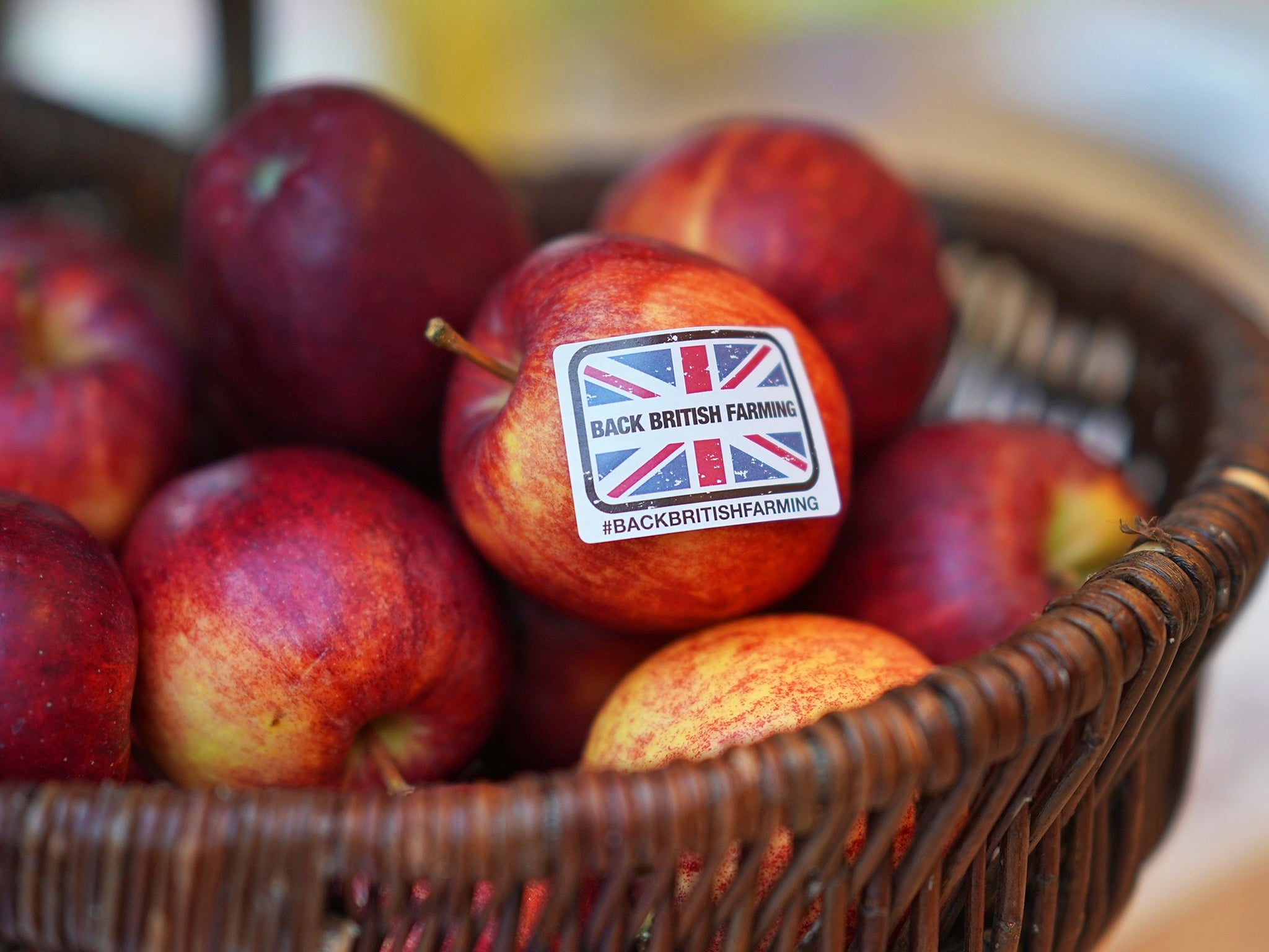 &#13;
'Back British Farming' stickers are encouraging consumers to buy British &#13;