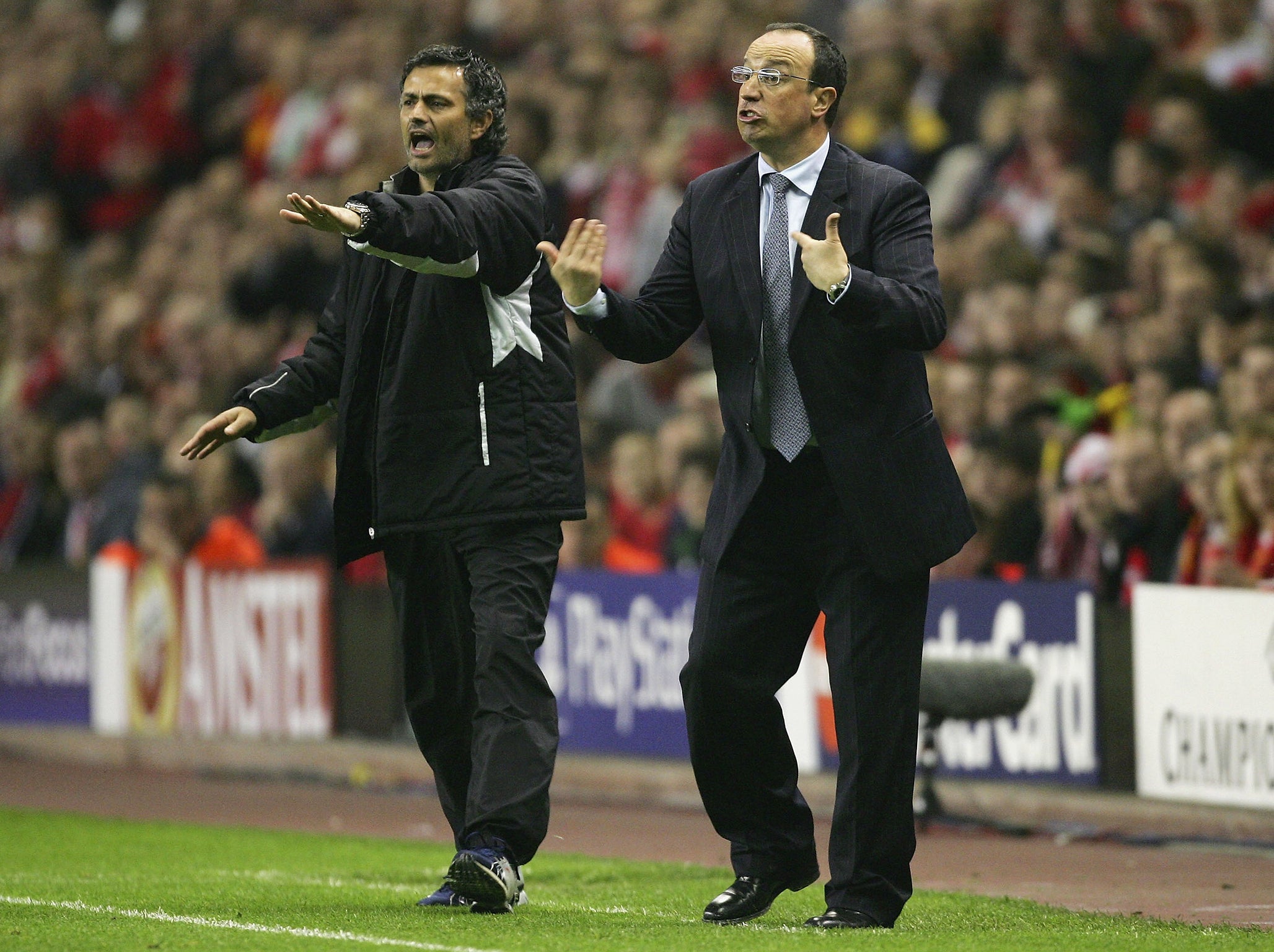 Rafa Benitez and Jose Mourinho had a number of spats