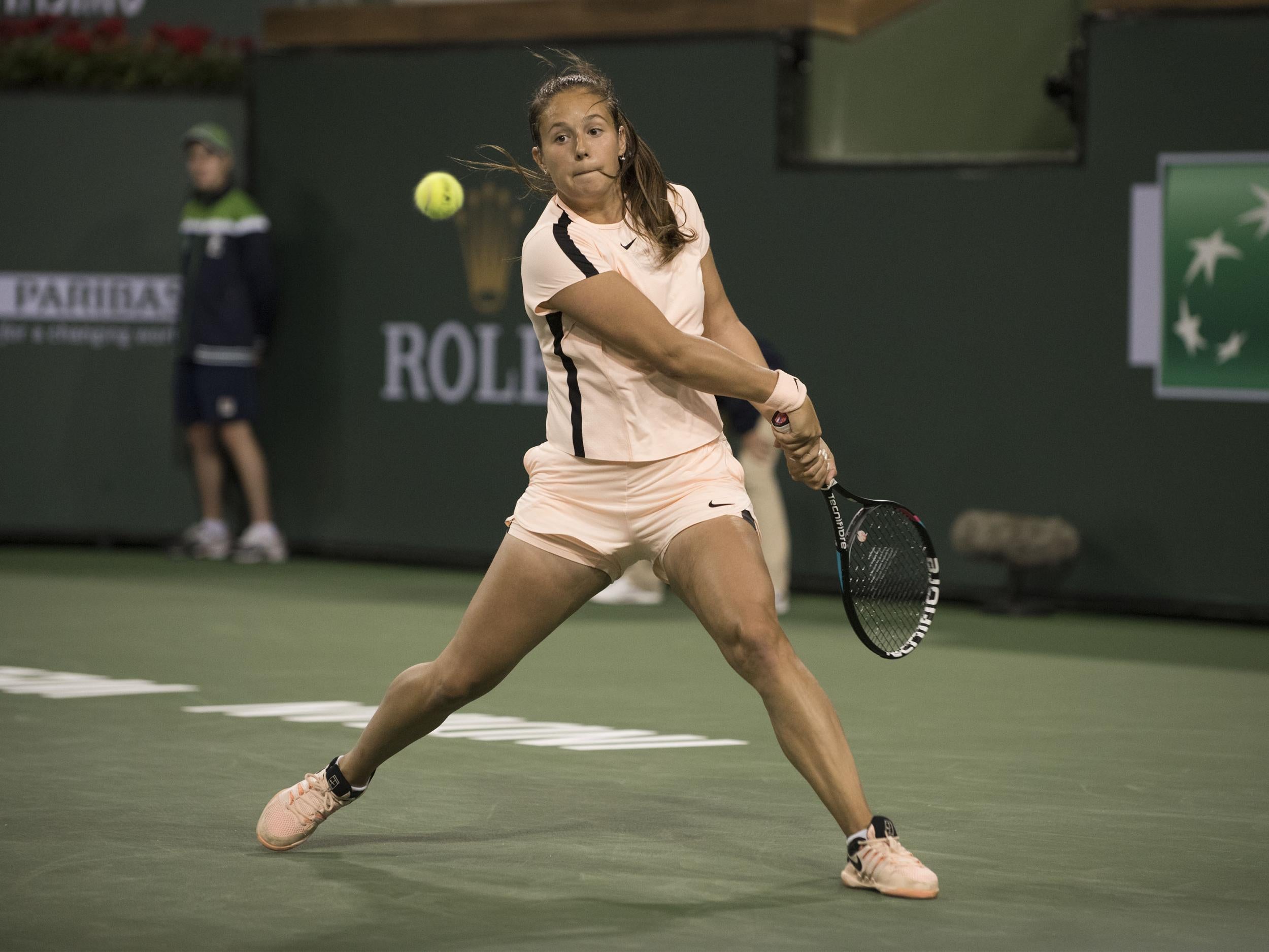 &#13;
Kasatkina has beaten four major champions, and current top-20 players, at Indian Wells this month &#13;