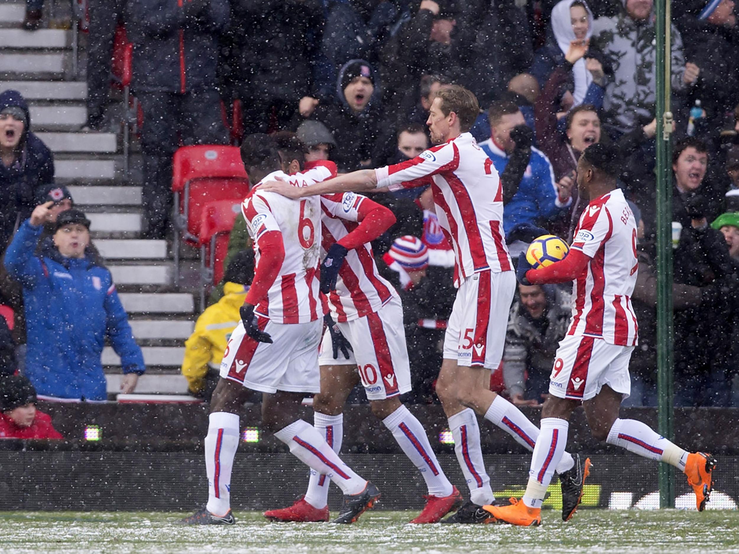 Choupo-Moting thought he'd scored the equaliser (Getty)