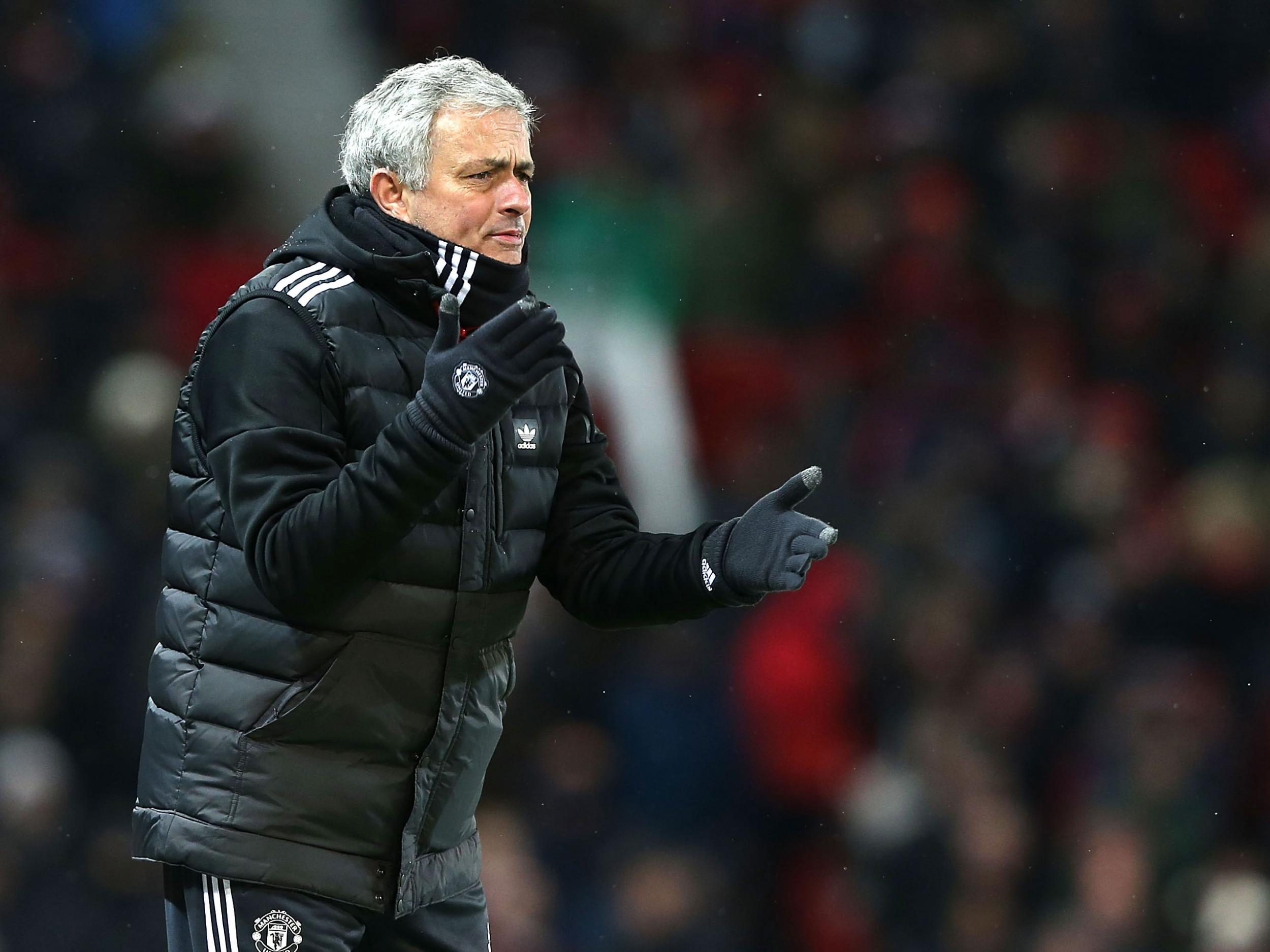 Mourinho cut a frustrated figure on the touchline