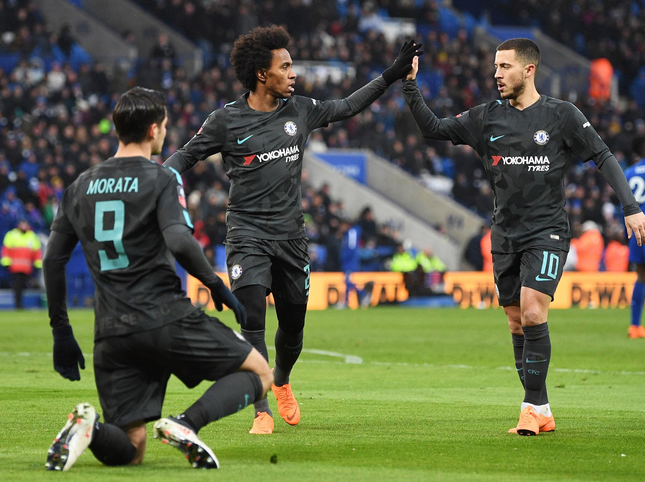 
Willian was involved with the goals for Chelsea again on Sunday 