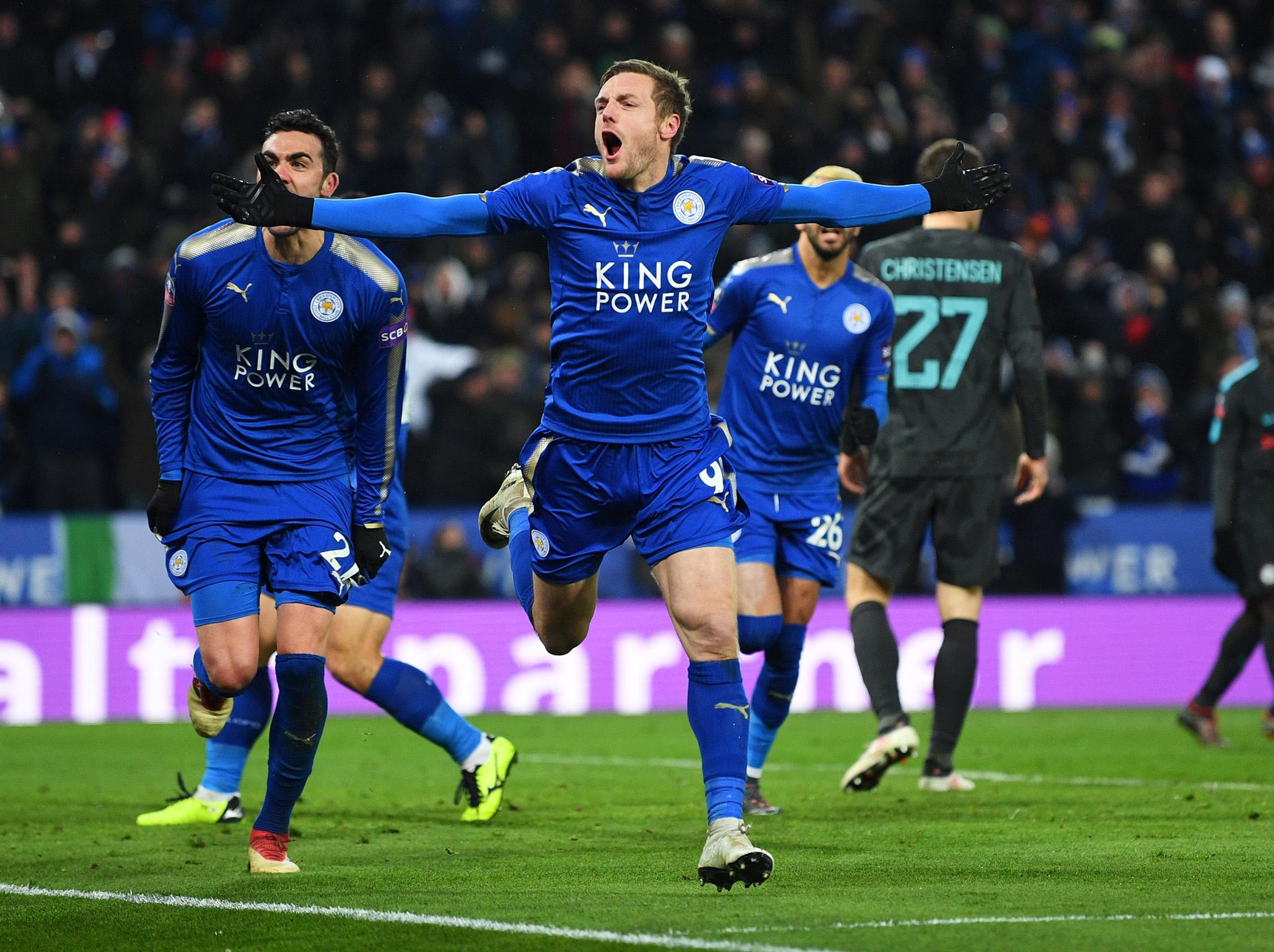 Jamie Vardy hit back for Leicester