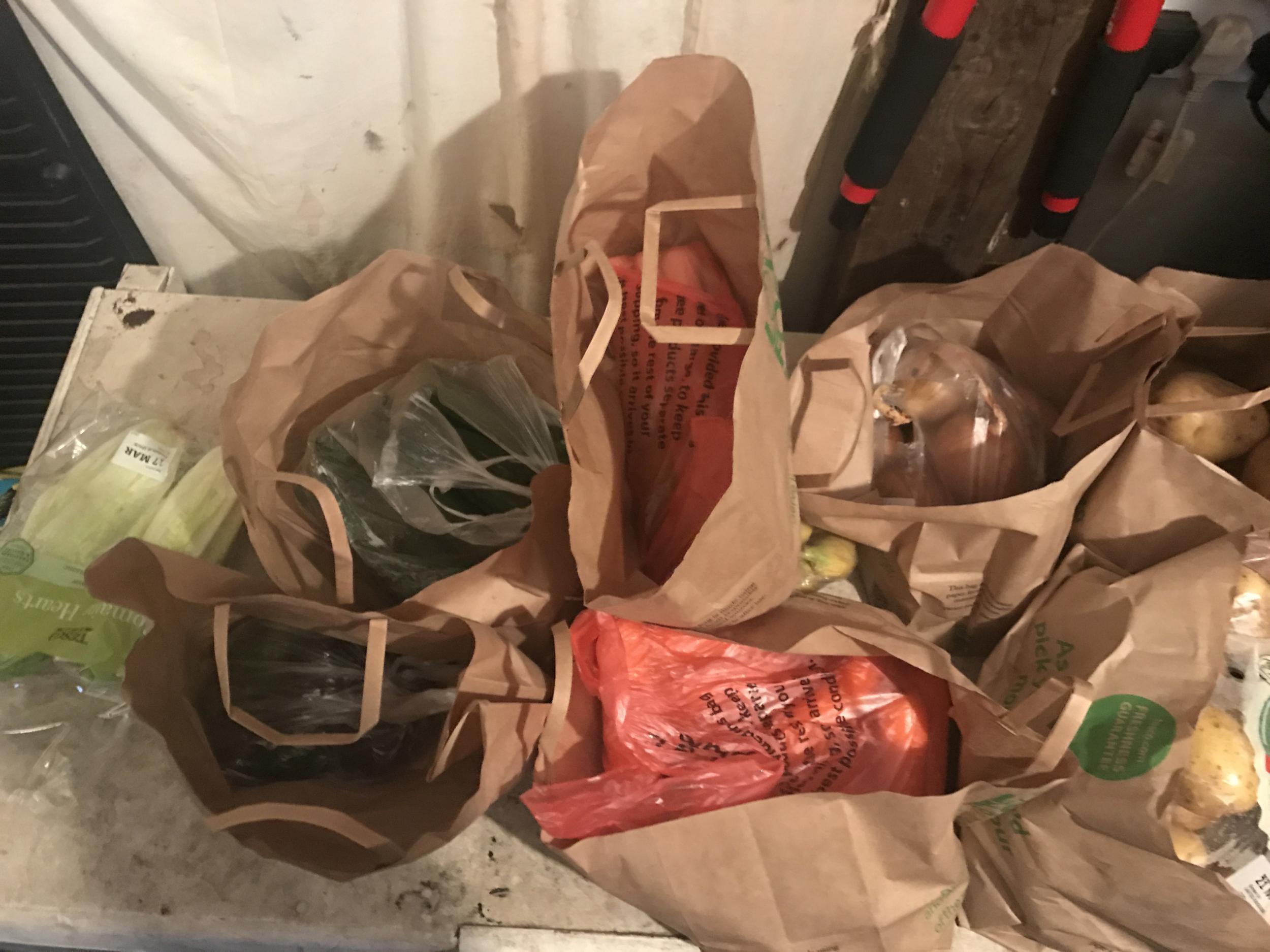 A home delivery from Tesco included a dismaying number of plastic bags