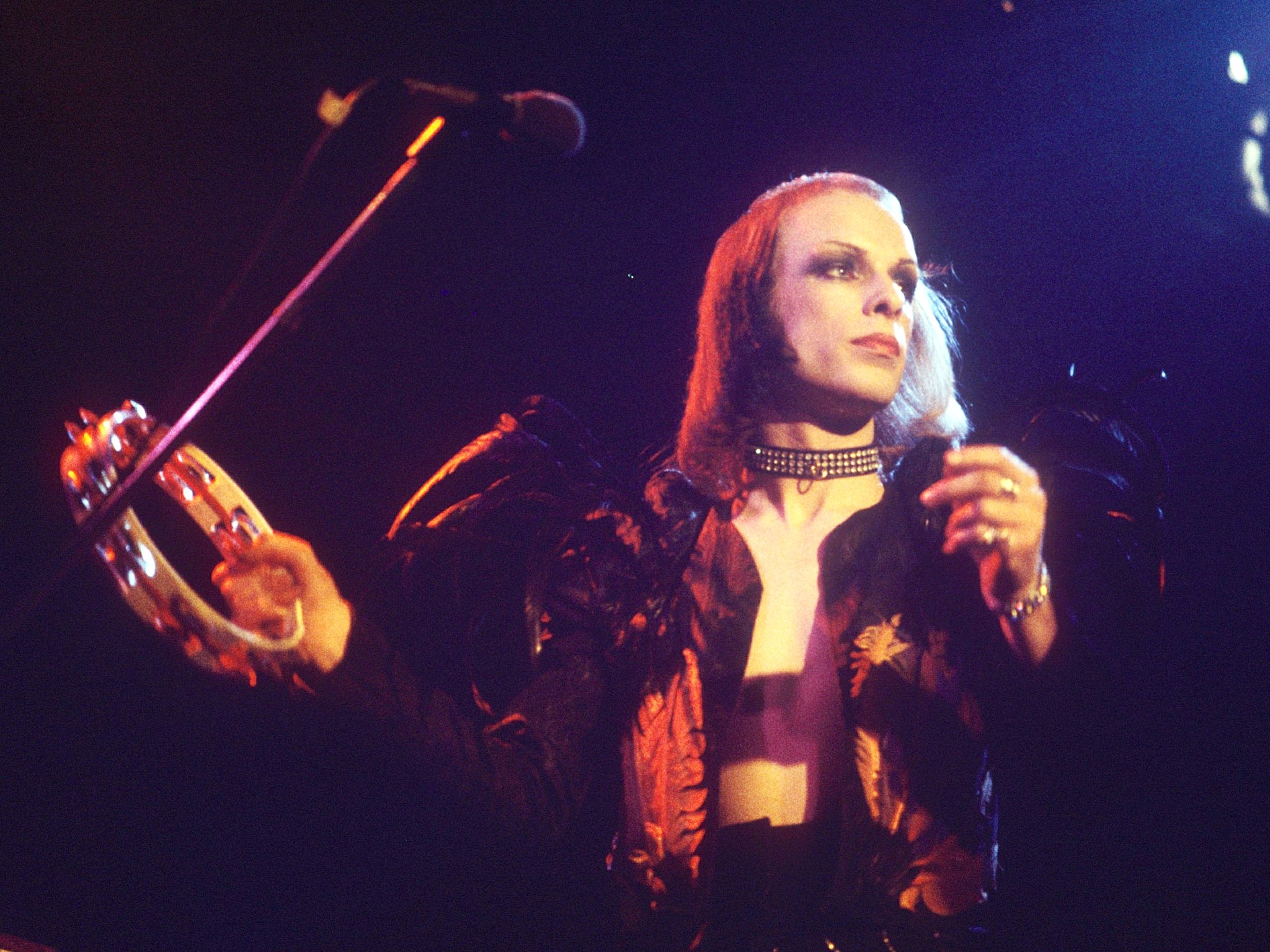 Eno performing with Roxy Music in the early 1970s