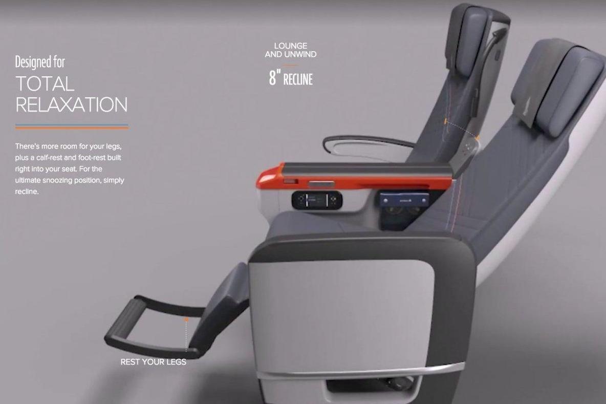 Singapore Airlines' premium economy class seats