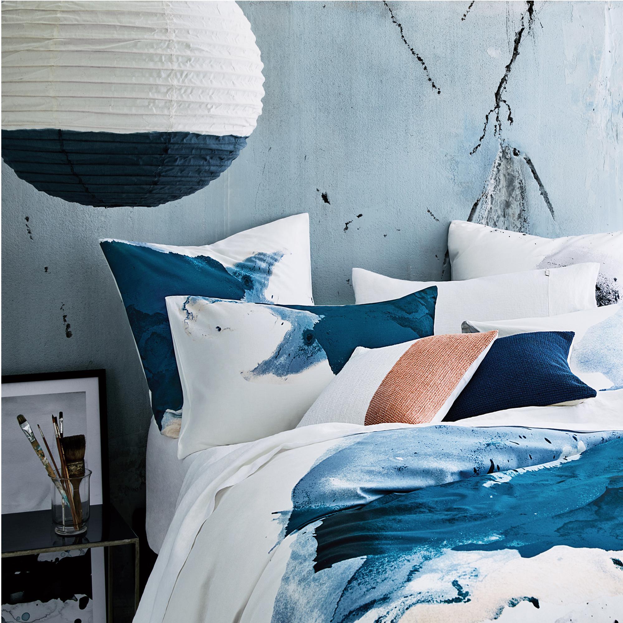 Bedding, such as that by Sheridan, sees brushstrokes move beyond the canvas