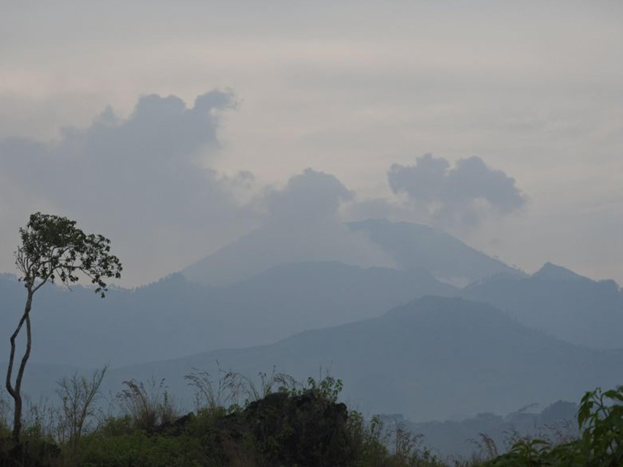 Mount Ijen an active volcano and popular tourist destination for its sulphur mining