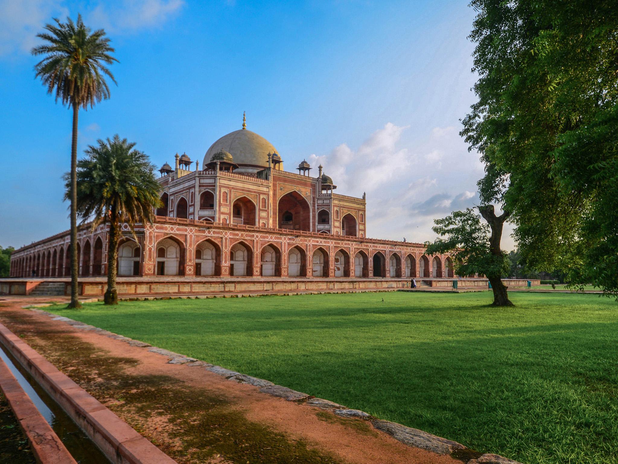 Humayun's Tomb, built in the 16th century, inspired the design of the Taj Mahal