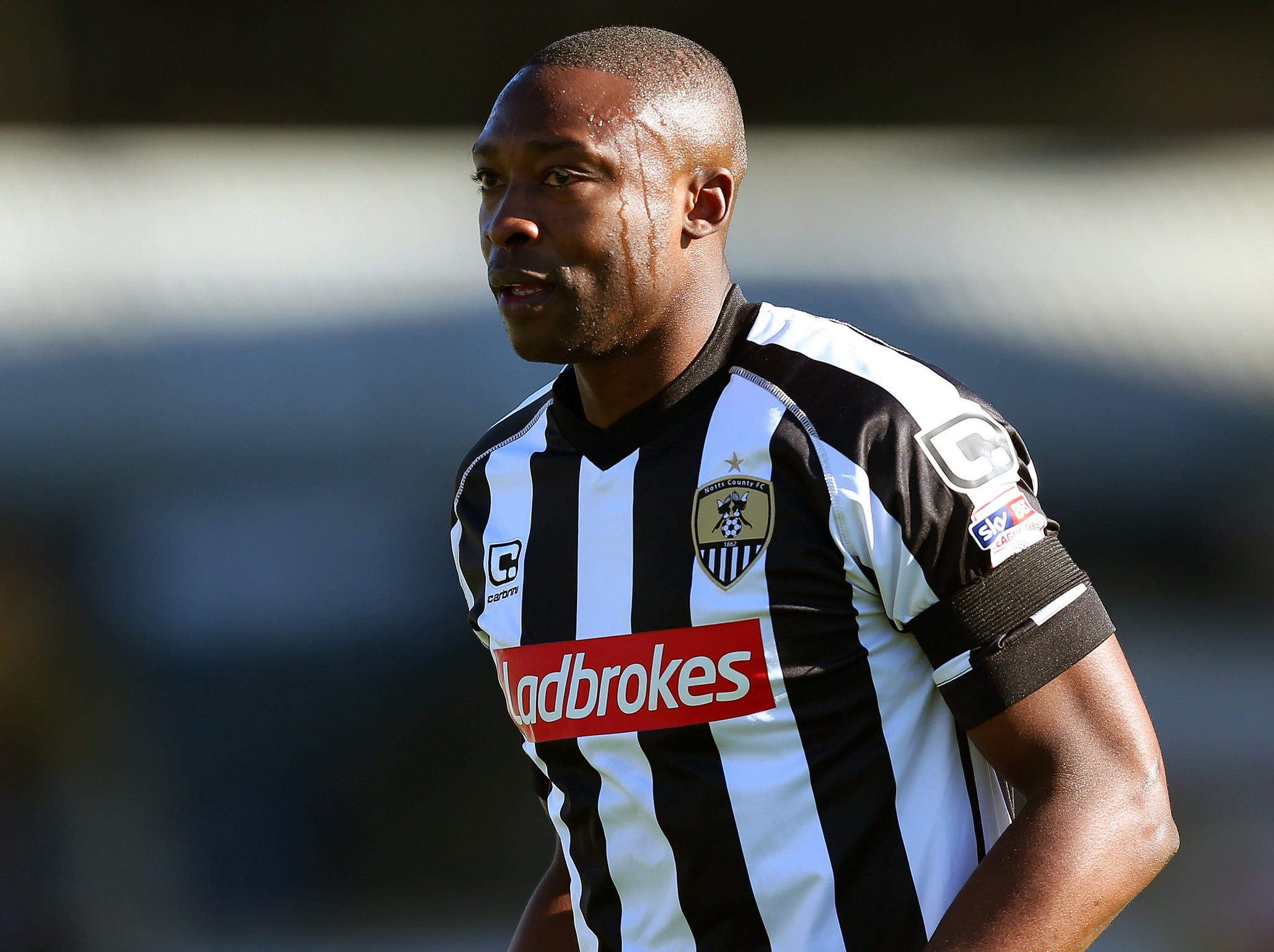 Ameobi in action for Notts County