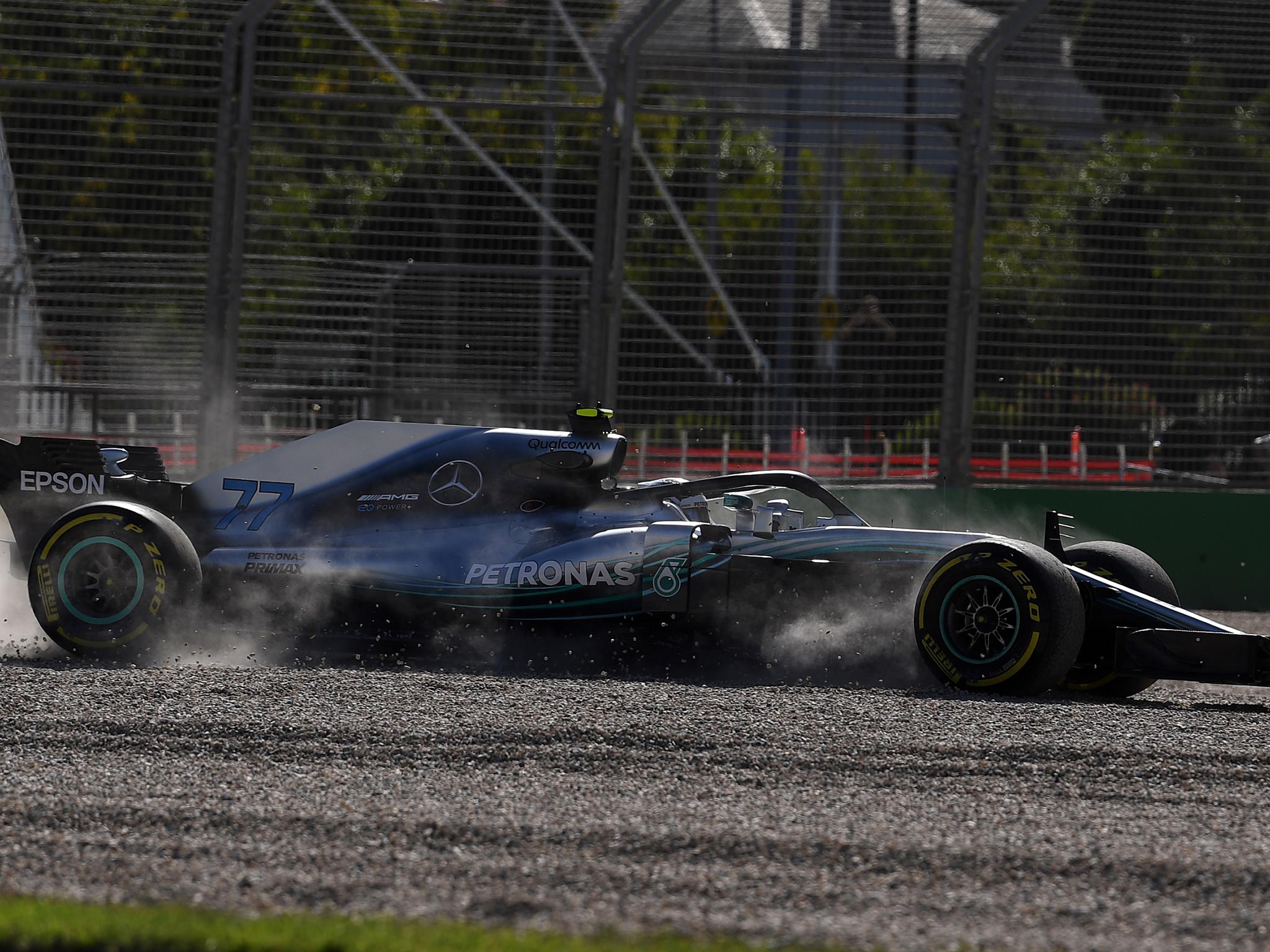 Bottas went off during second practice but avoided the tyre barrier