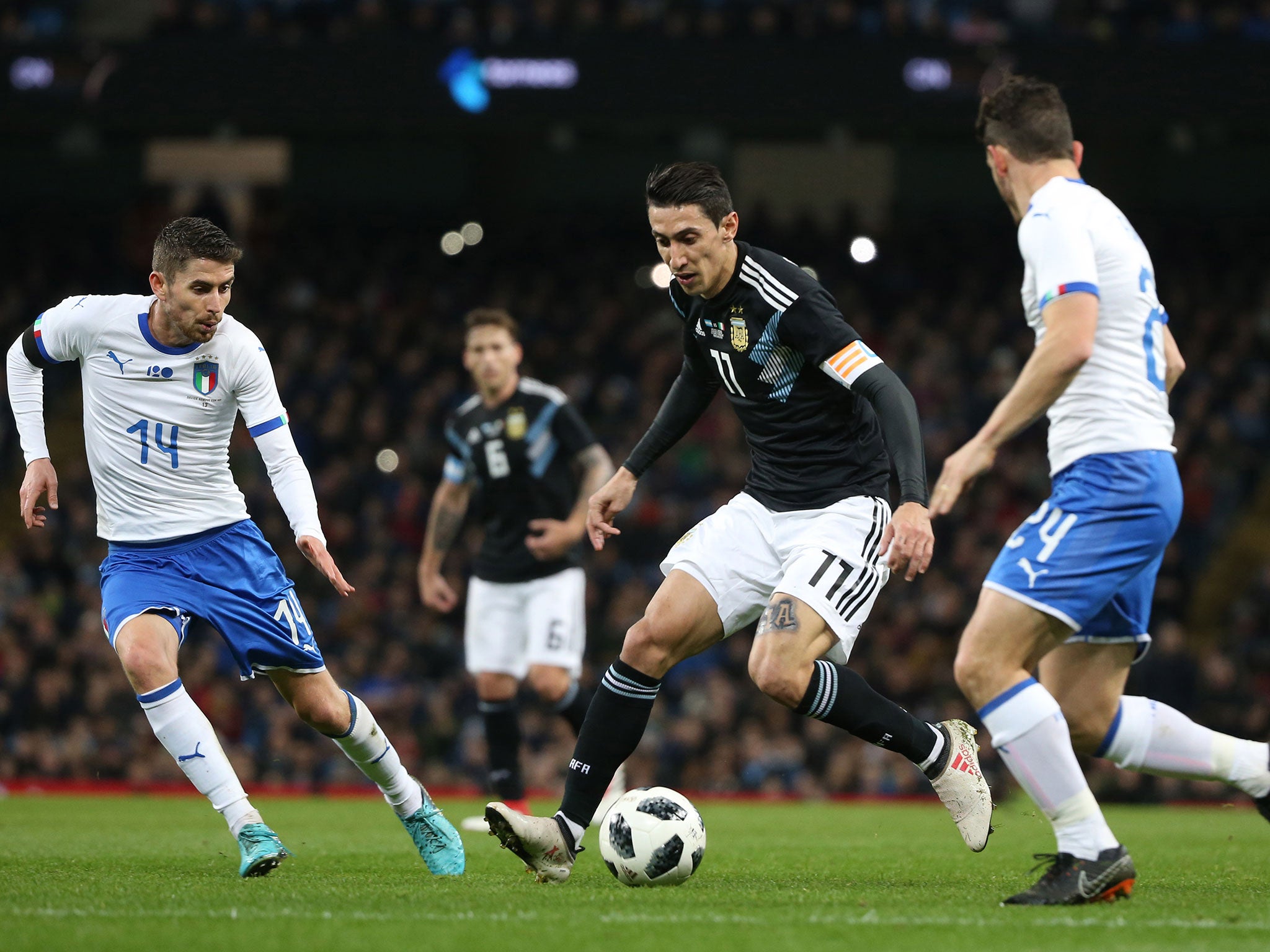 Angel Di Maria in action for Argentina