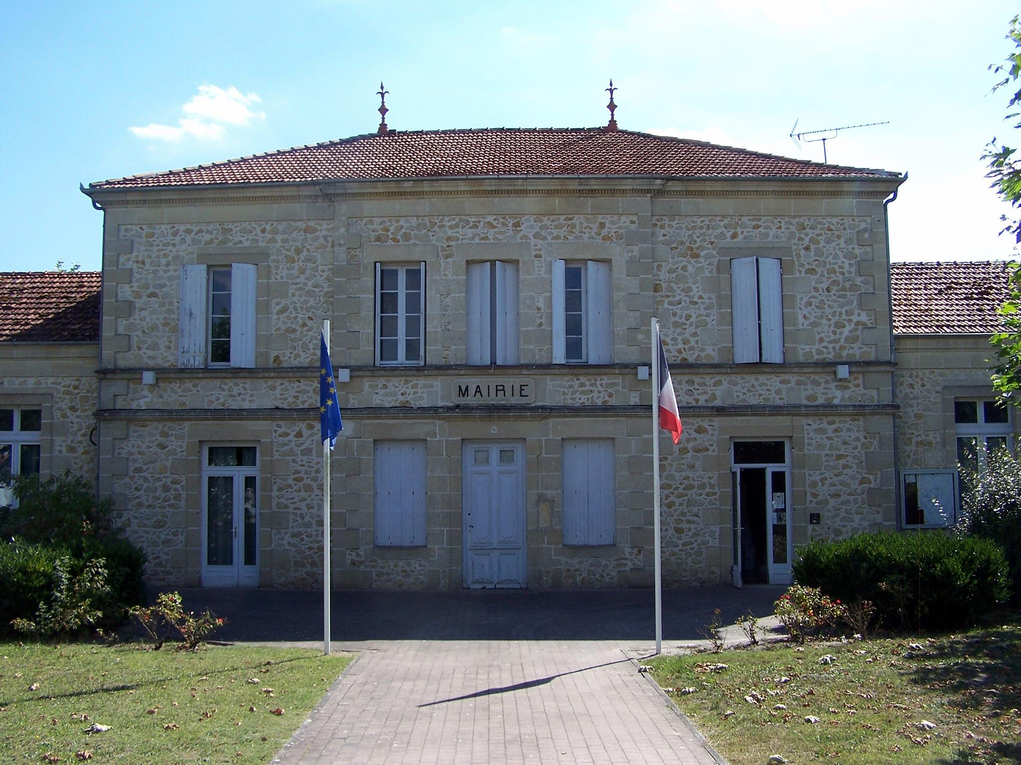 The townhall in Louchats, France