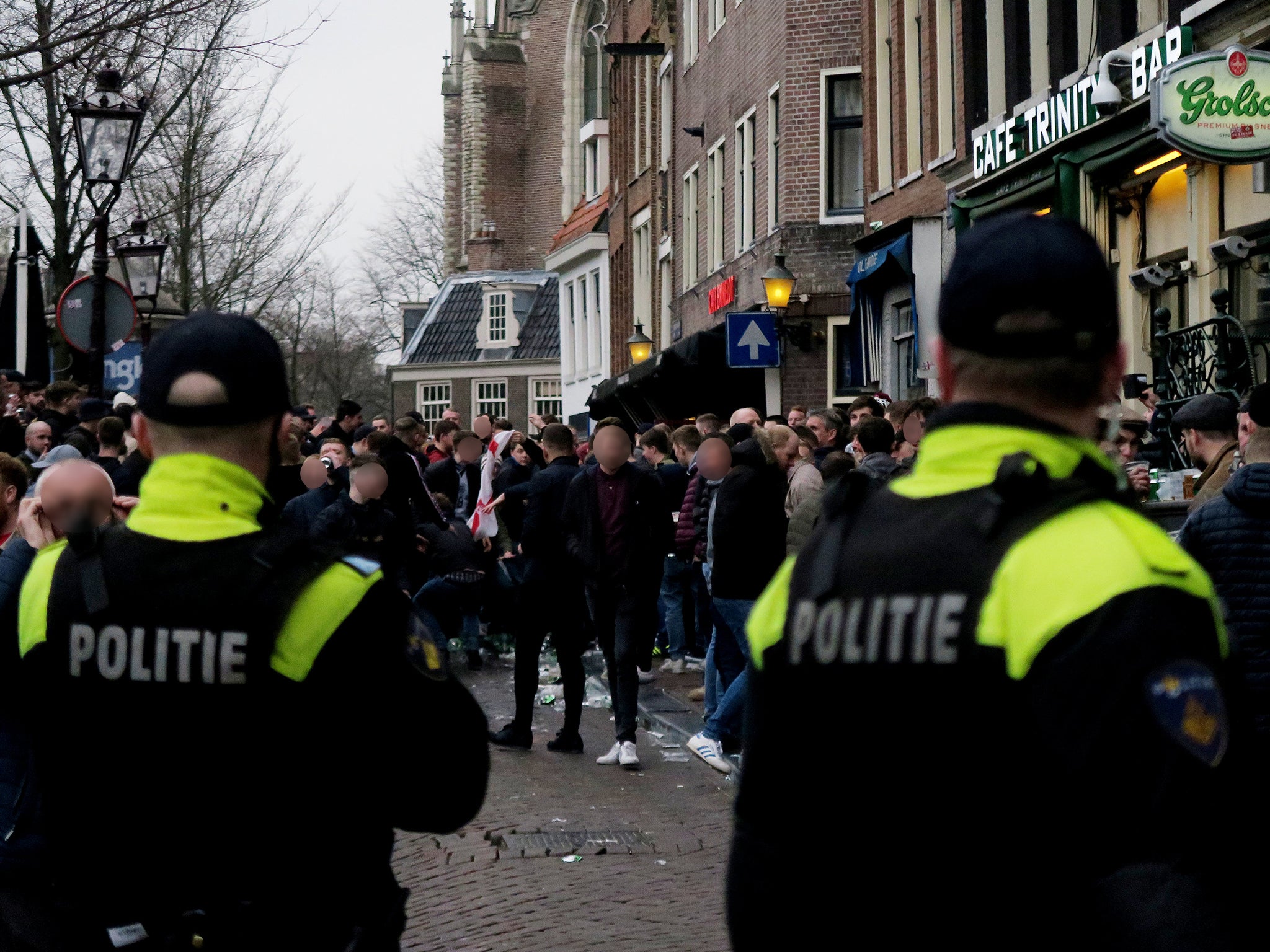 A number of violent clashes between England fans and Dutch Police took place in Amsterdam