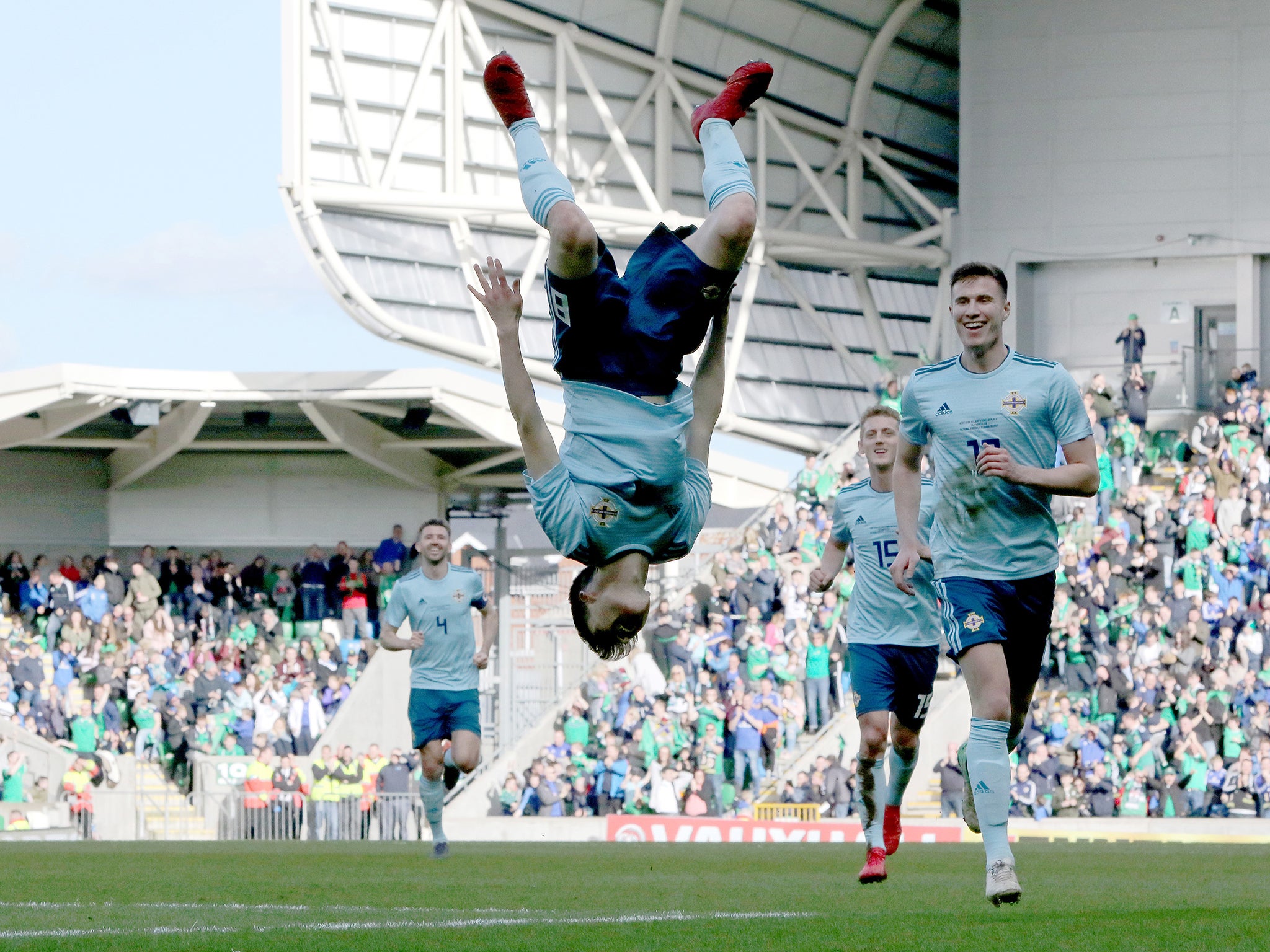 Smyth's celebration summed up his delight with his dream debut