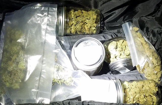 Samples of cannabis seized by DC police during a raid on the XO Lounge