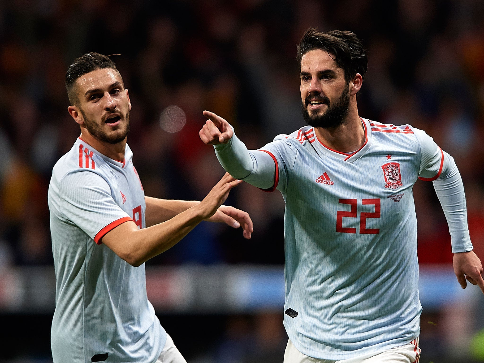 Isco was on fine form for Spain in their mauling of Argentina