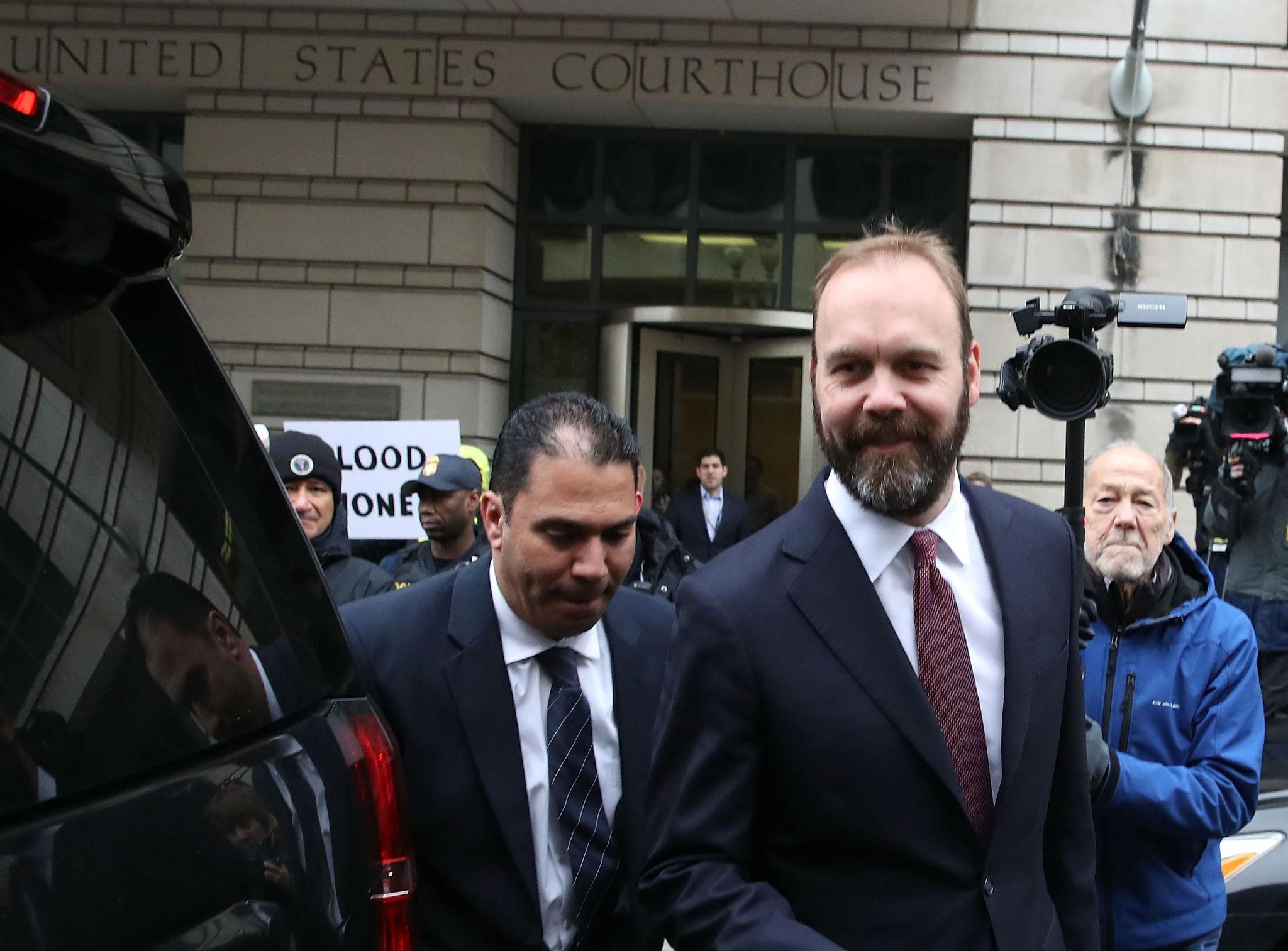 Richard Gates, former associate to Paul Manafort, leaves the Prettyman Federal Courthouse after a hearing