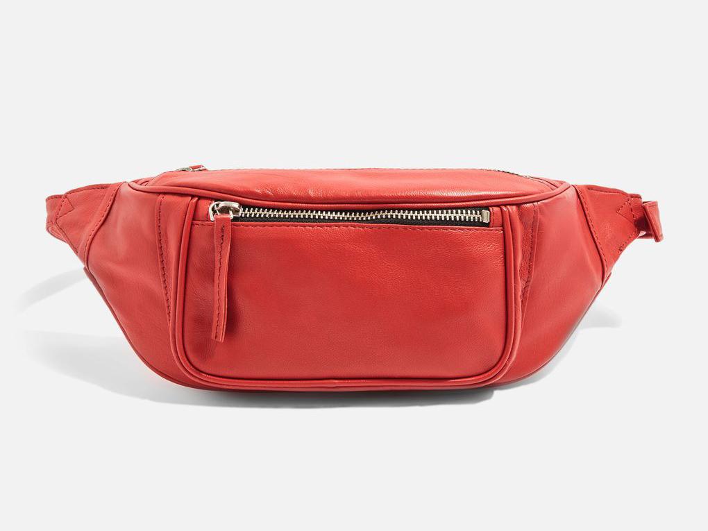 Madison Red Leather Bumbag, £28, Topshop