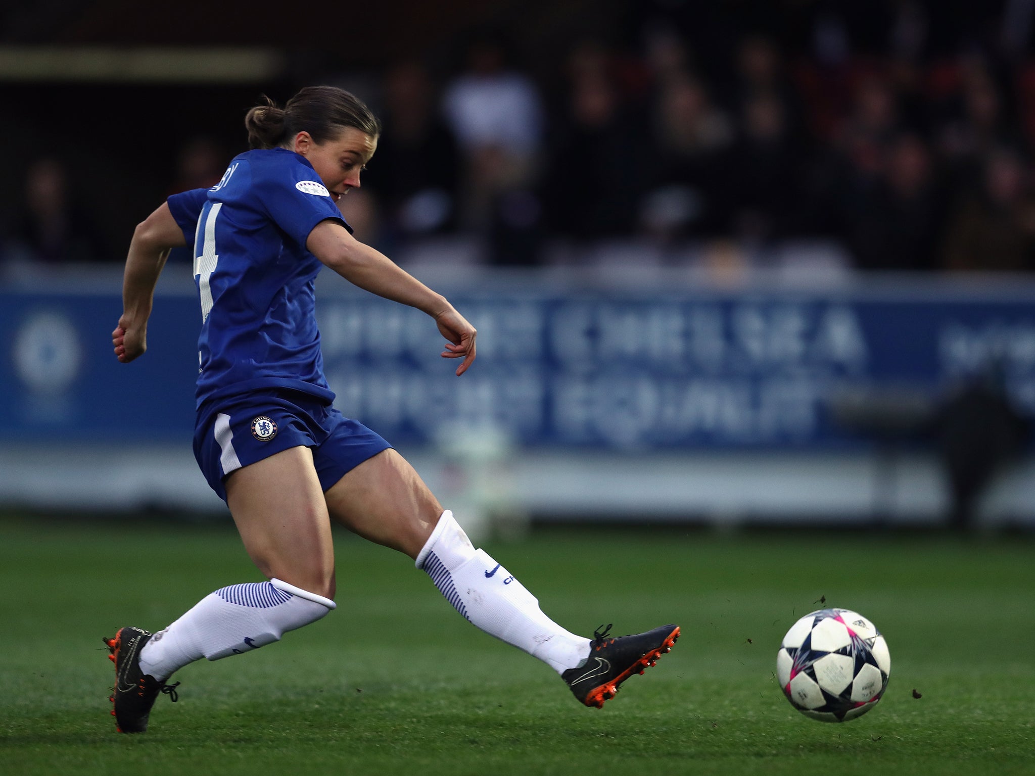 Kirby scores her second goal of the match as Chelsea recorded a 5-1 aggregate victory