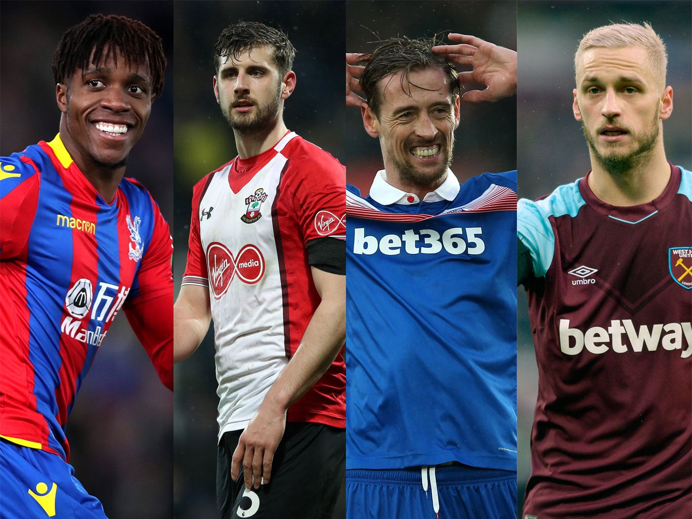 Crystal Palace, Southampton, Stoke and West Ham are all in trouble at the bottom