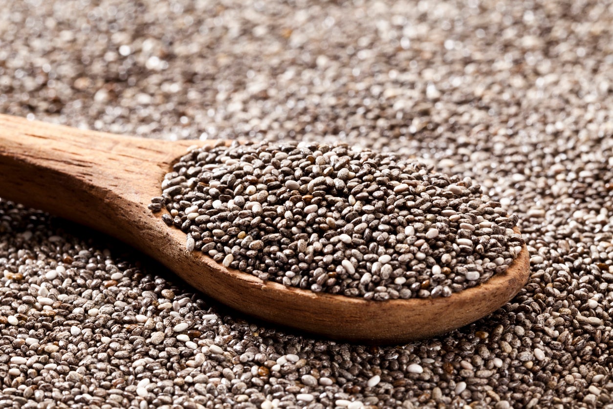 Two tablespoons of chia seeds will give you seven grams of unsaturated fat (G