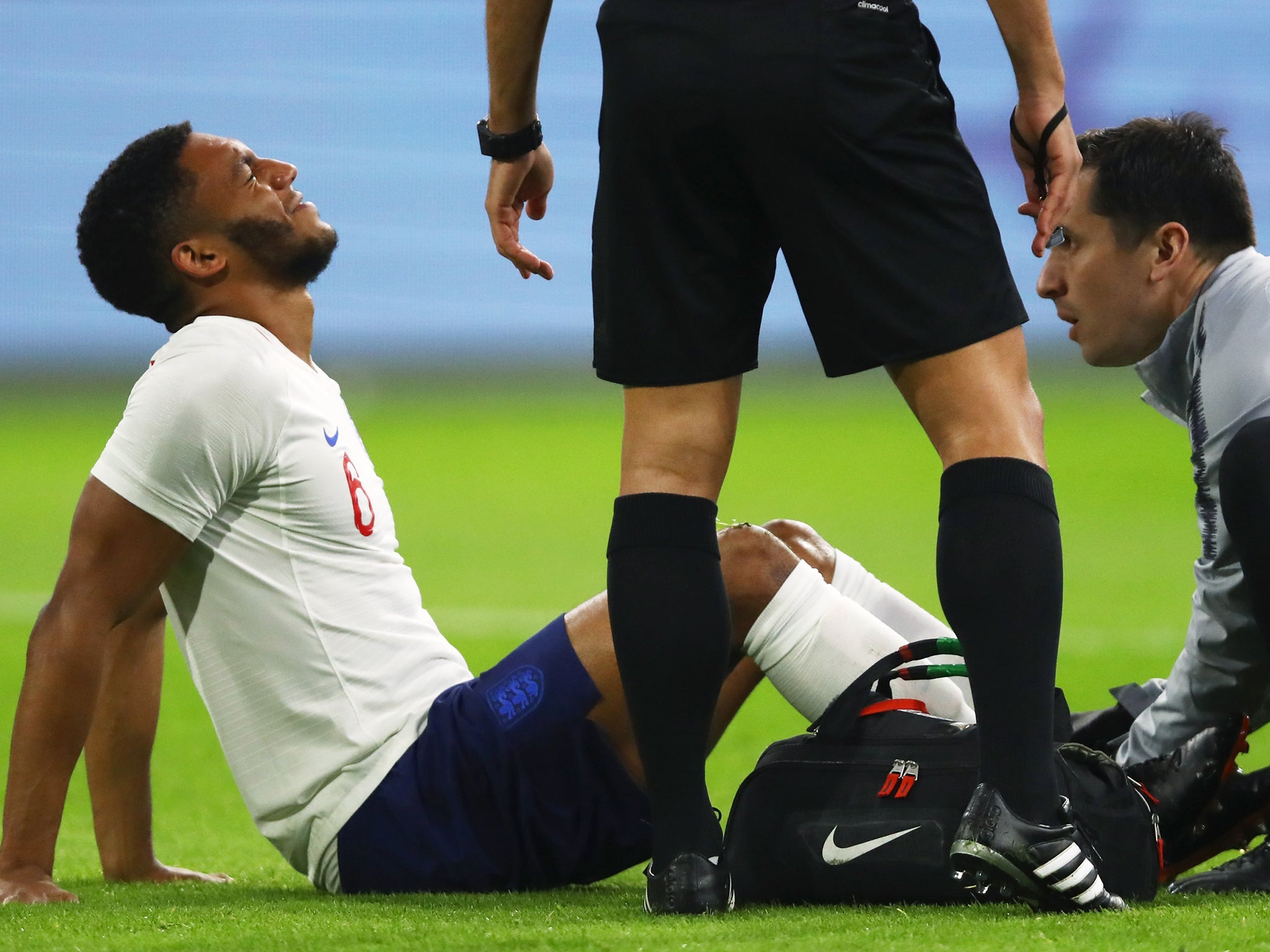 Joe Gomez suffered an injury while on England duty