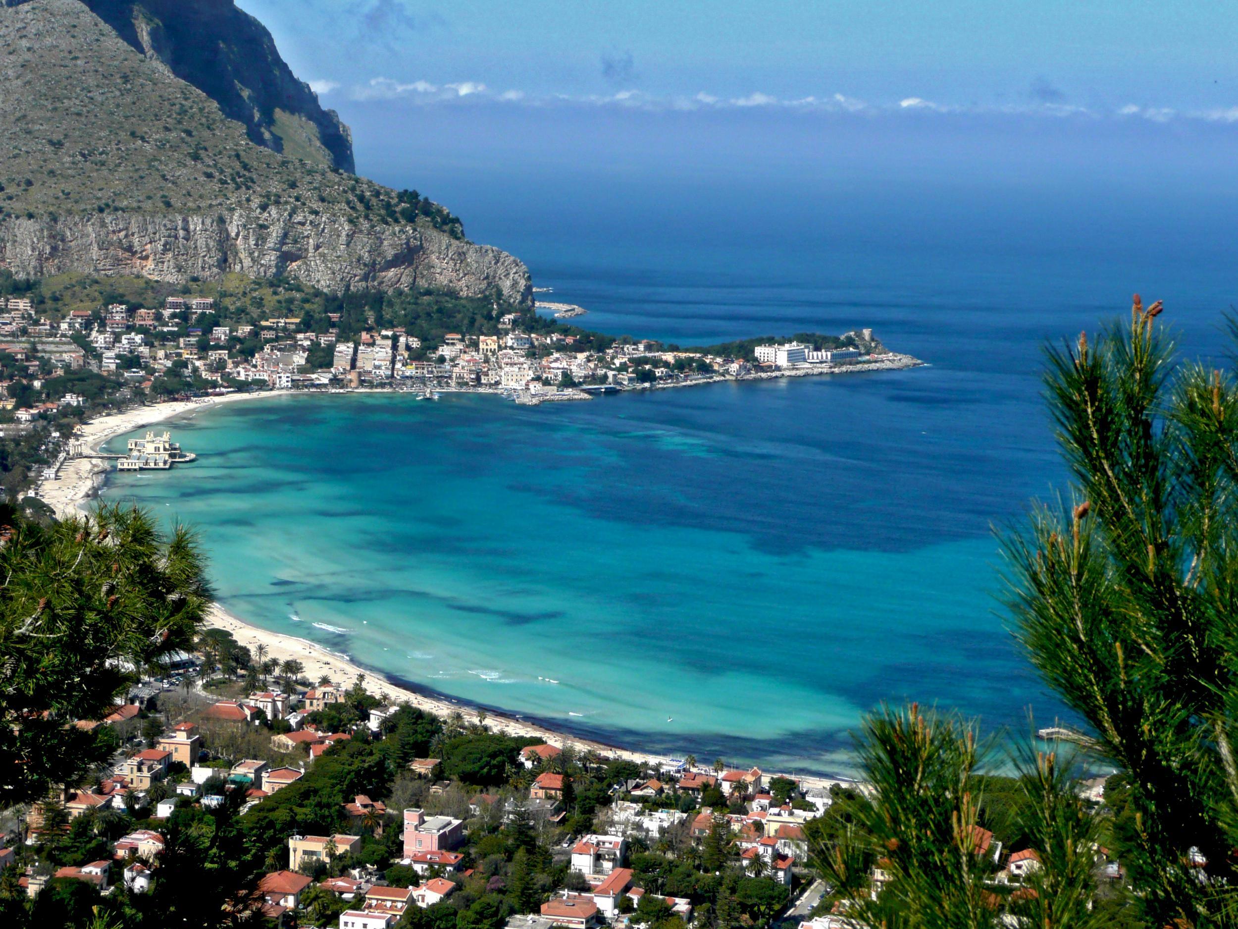 Mondello beach in Sicily