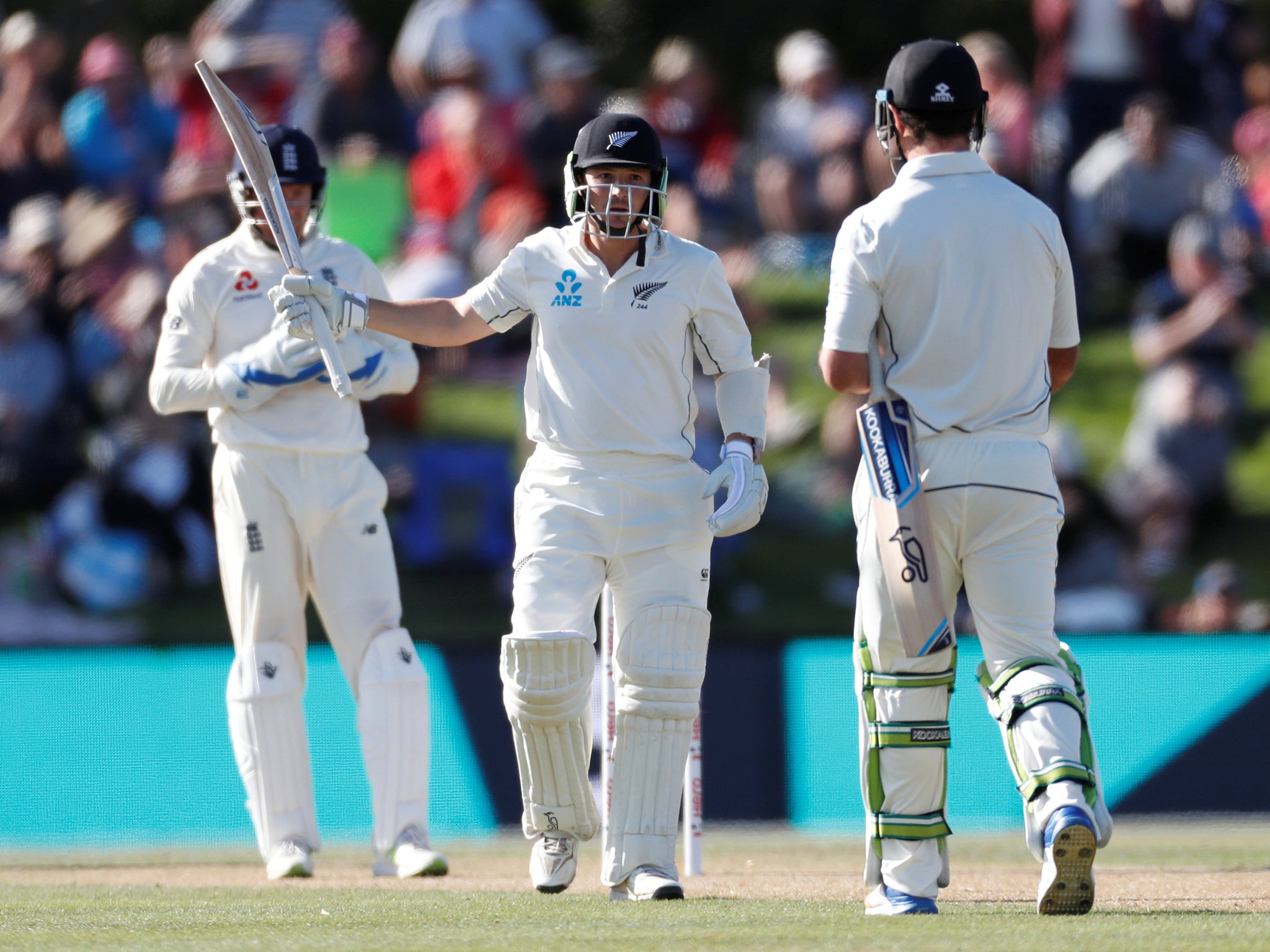 BJ Watling celebrates reaching his half-century for New Zealand