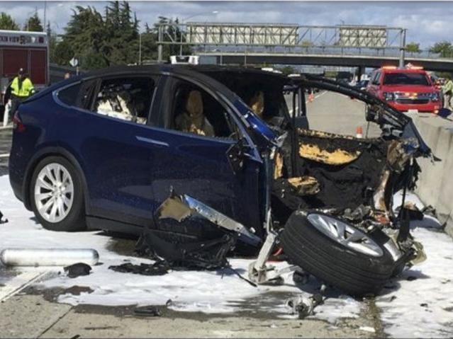 The Tesla Model X hit a barrier at the centre of the highway during the fatal crash