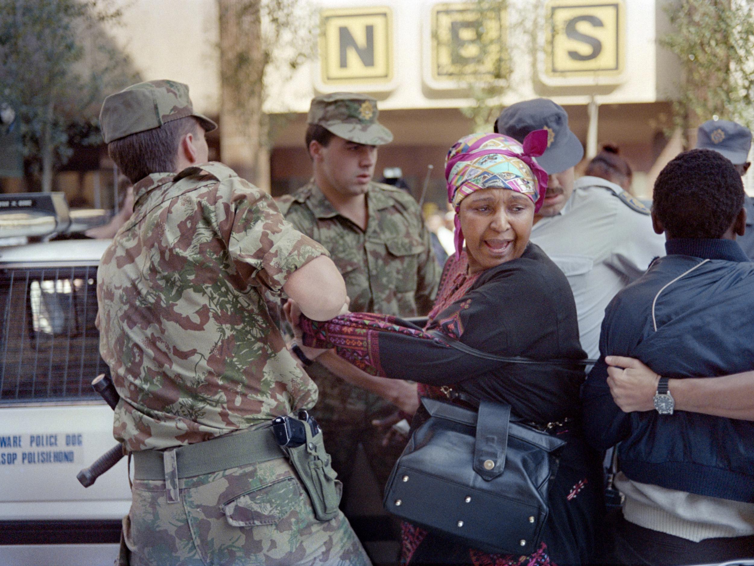 Madikizela-Mandela was arrested in 1991 in Johannesburg for protesting the detainment of black political prisoners post-apartheid