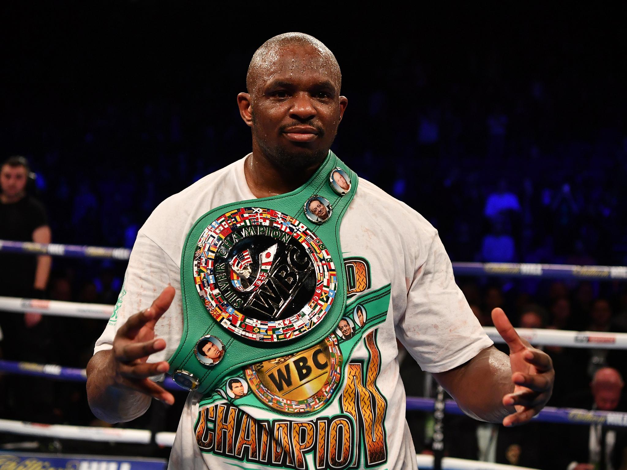 Dillian Whyte is defending his WBC silver belt