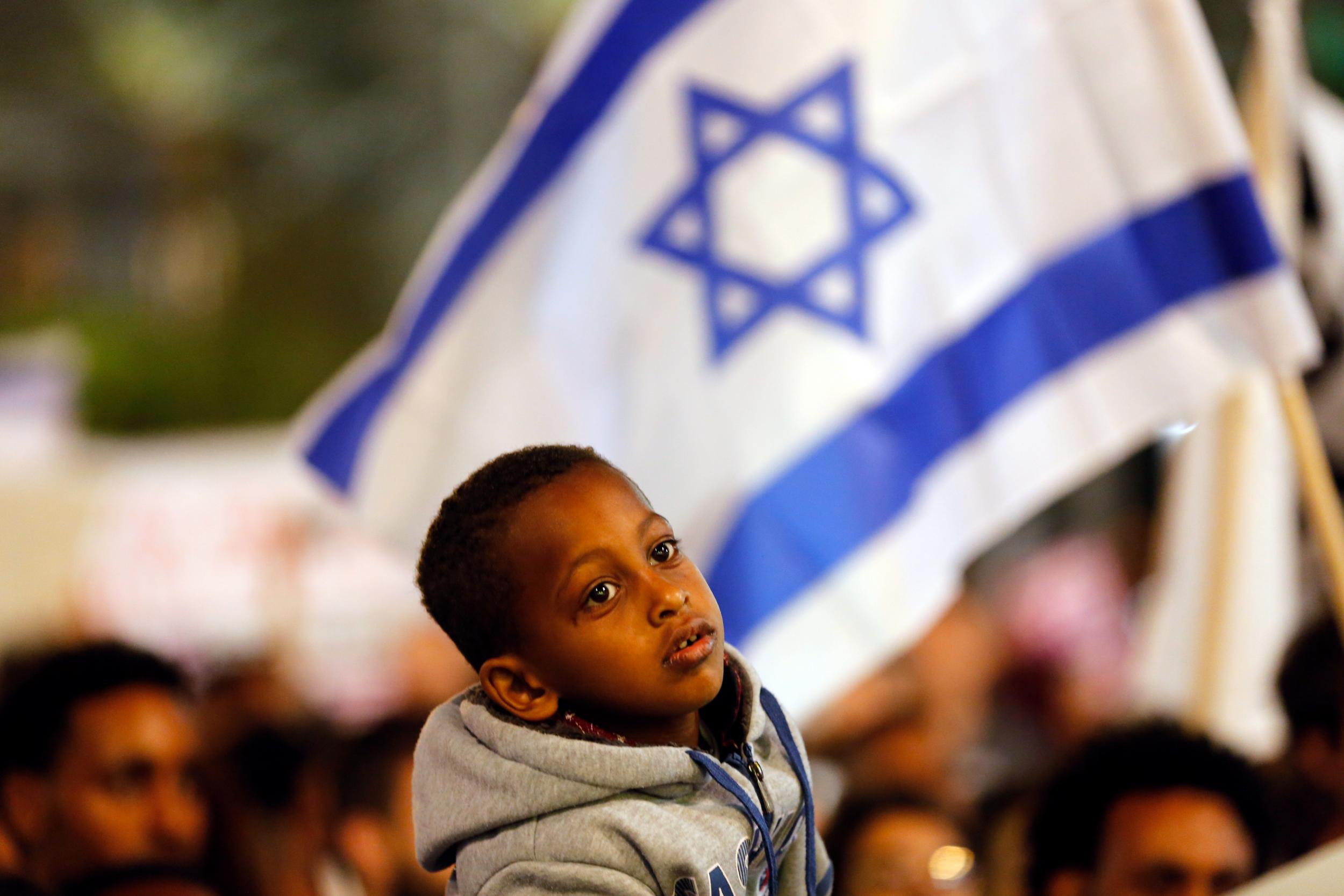 A protest in Tel Aviv last month against embattled prime minister Benjamin Netanyahu’s plans for mass deportations of asylum seekers