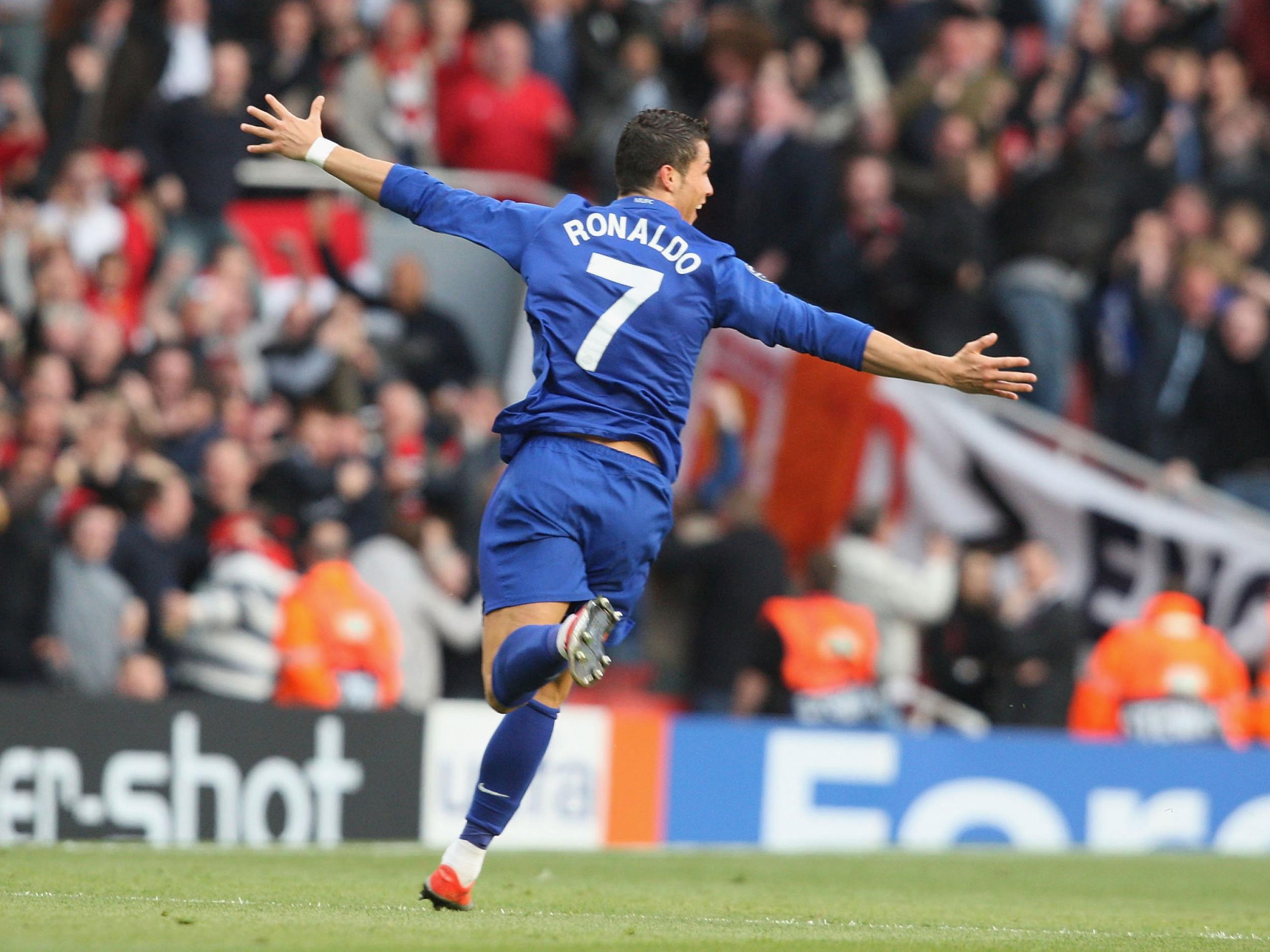 Ronaldo's goal sealed the semi-final second leg against Arsenal in 2009