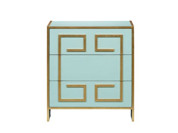 Three-Drawer Greek Key Chest by Bradburn Home (£910, themine.com)