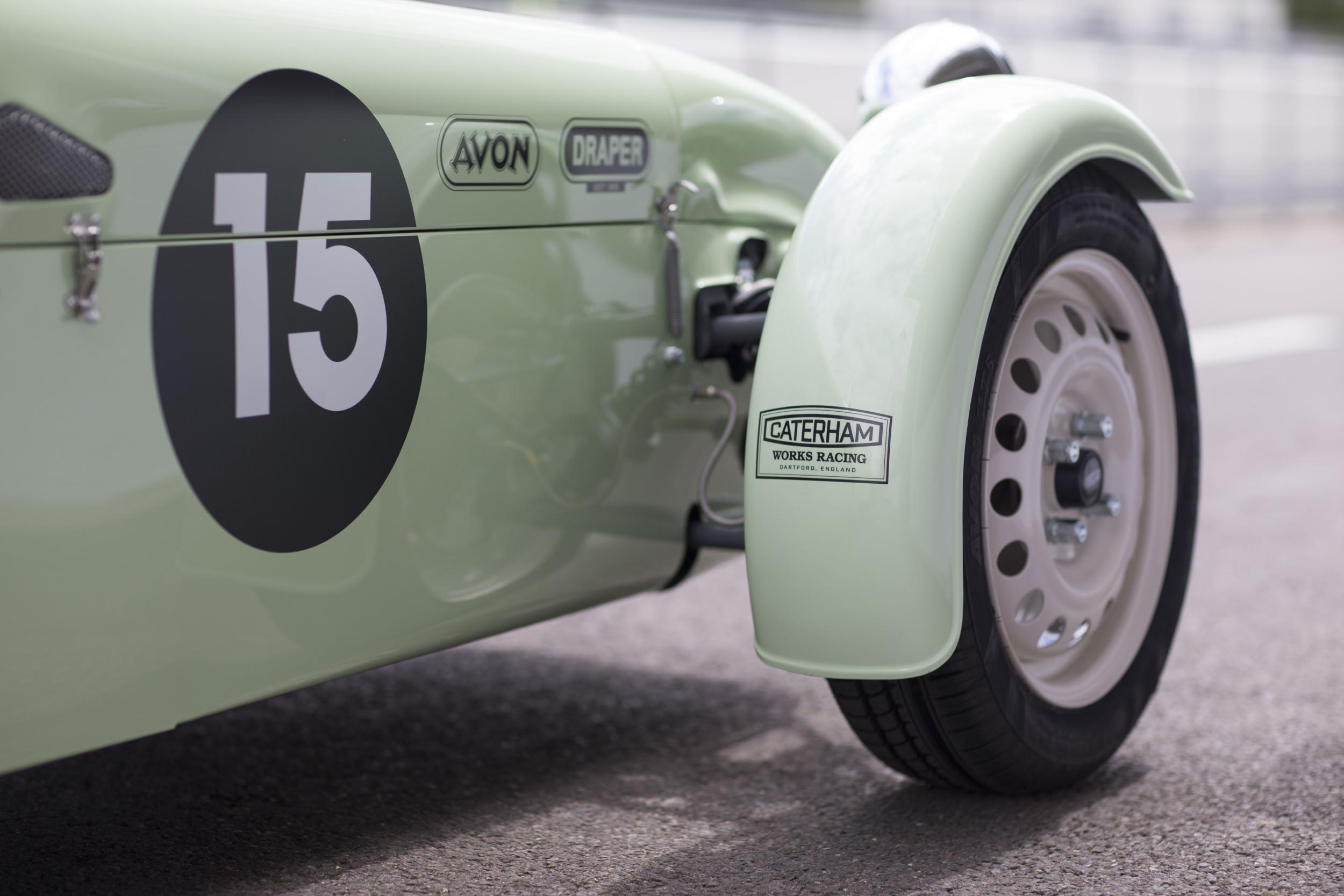 Period racing decals are a standout feature