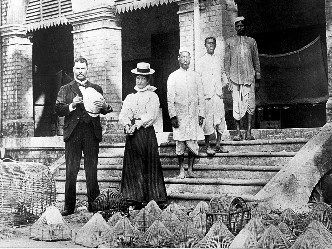 Ronald Ross at his lab in 1898 Calcutta