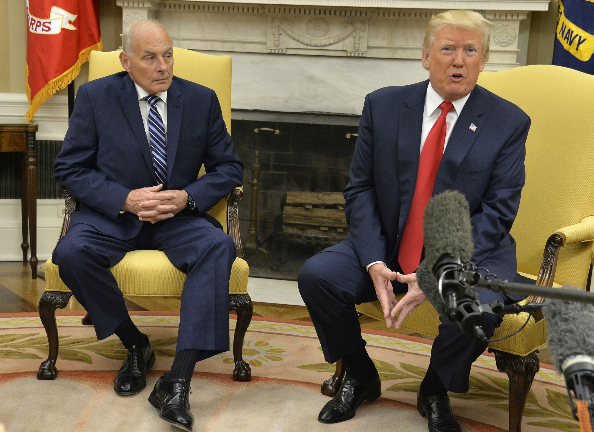 Donald Trump and White House Chief of Staff John Kelly