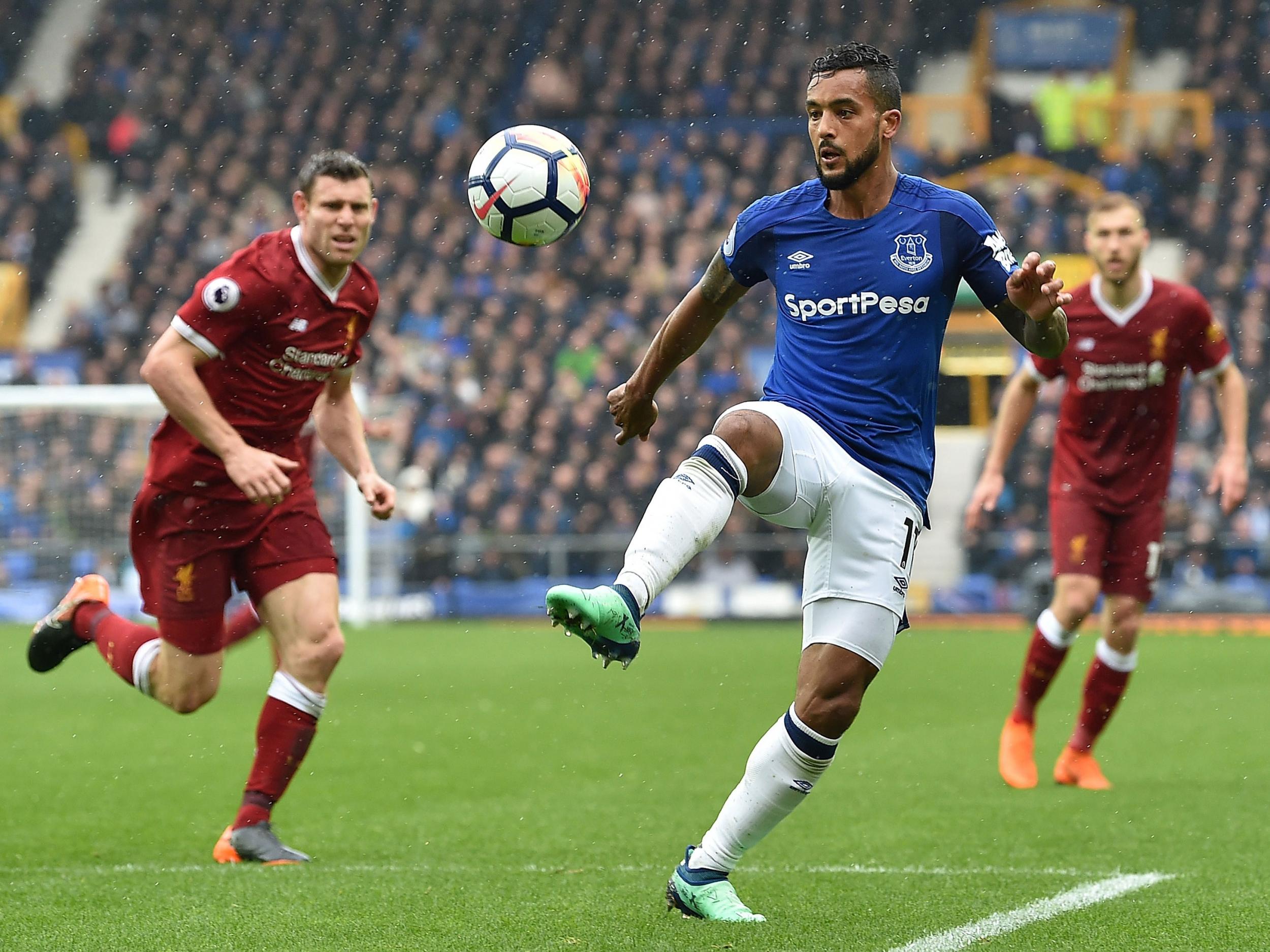 Theo Walcott attempts to bring the ball under control during the second half