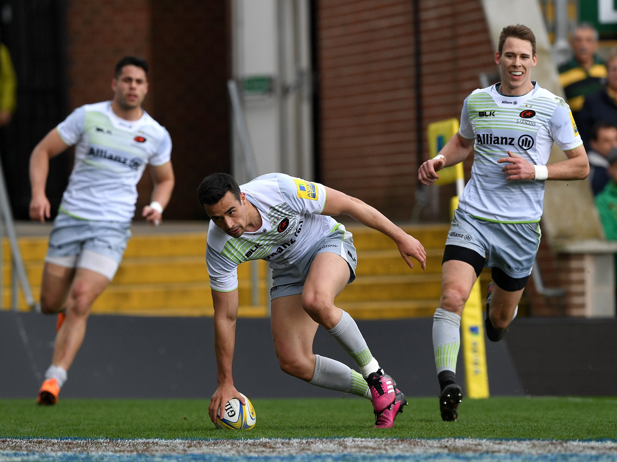 Alex Lozowski starred as Saracens thrashed Northampton 63-13 at Franklin's Gardens