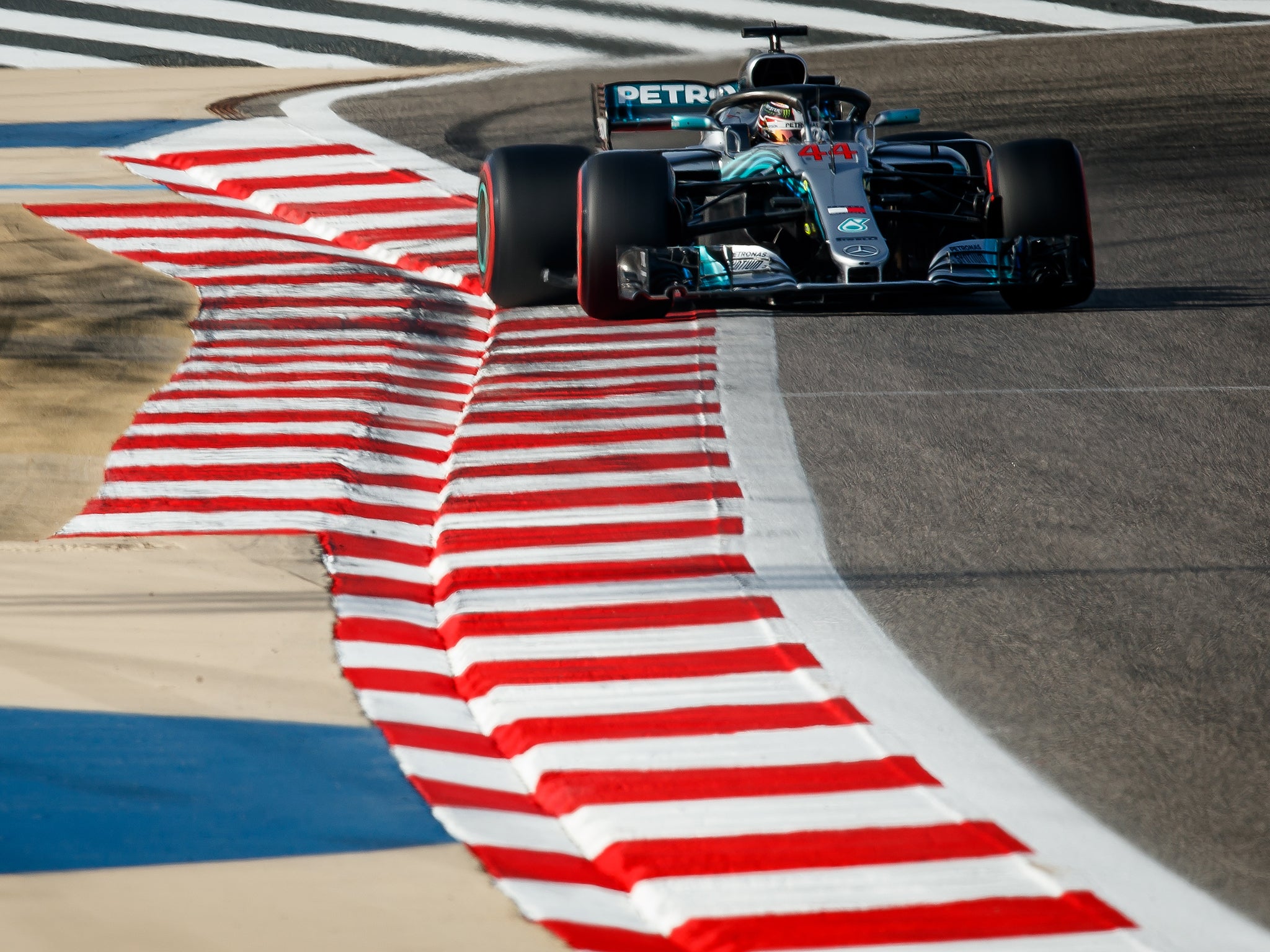 Hamilton had to take a five-place grid penalty for a gearbox change